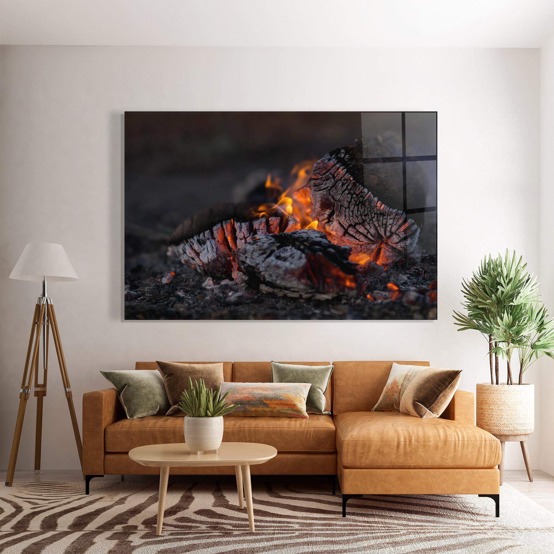 Tablou Sticla Fire Start mockup 7