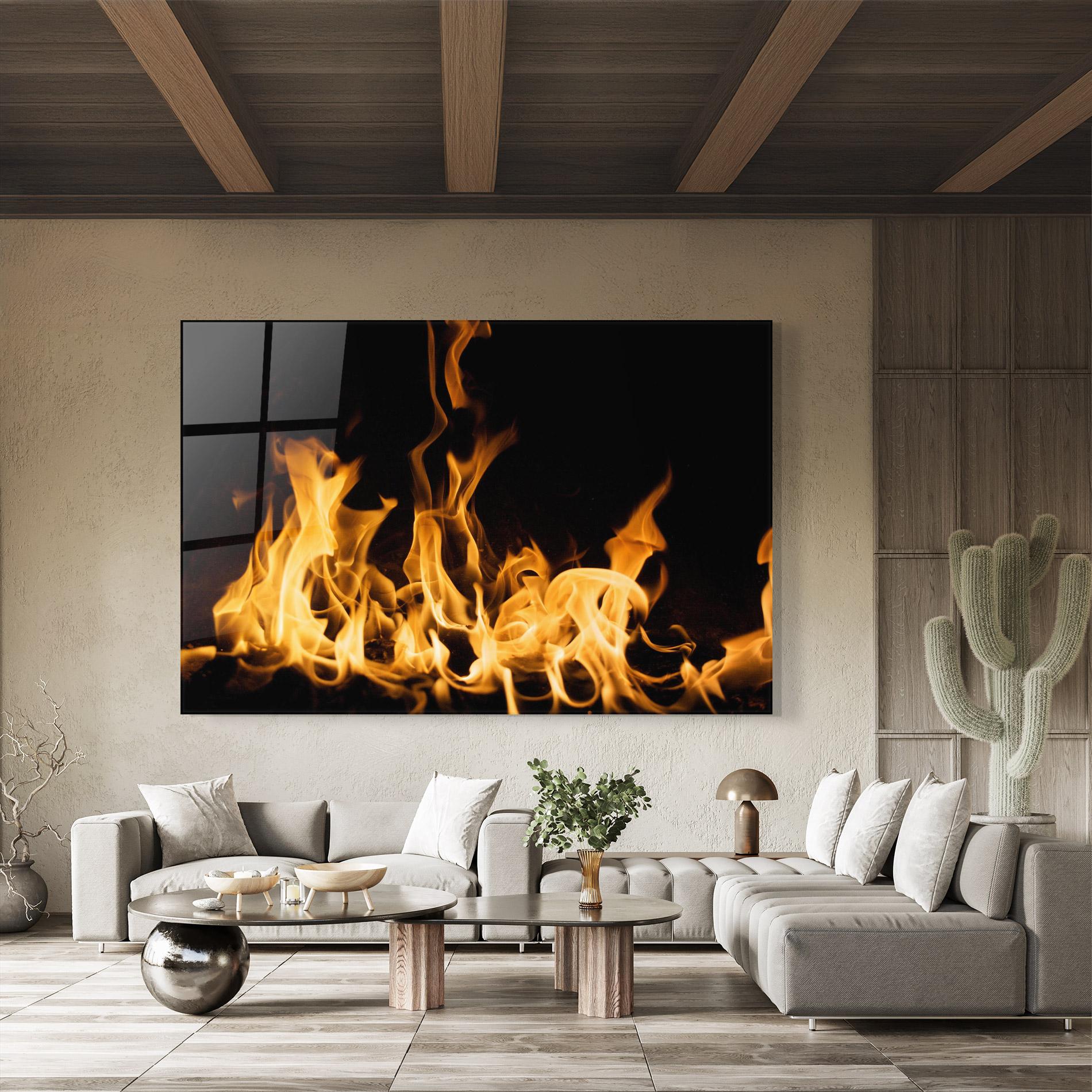 Tablou Sticla Bright Flame mockup 8