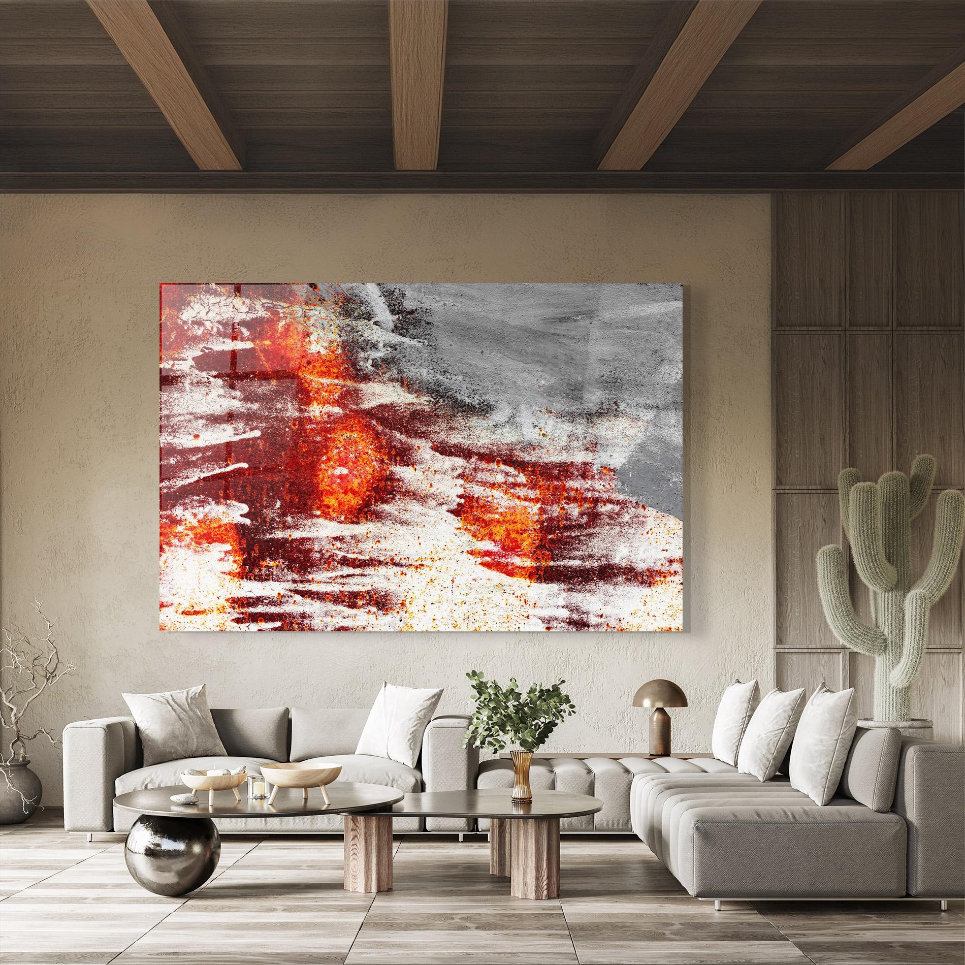 Tablou Sticla Burning Sign mockup 8