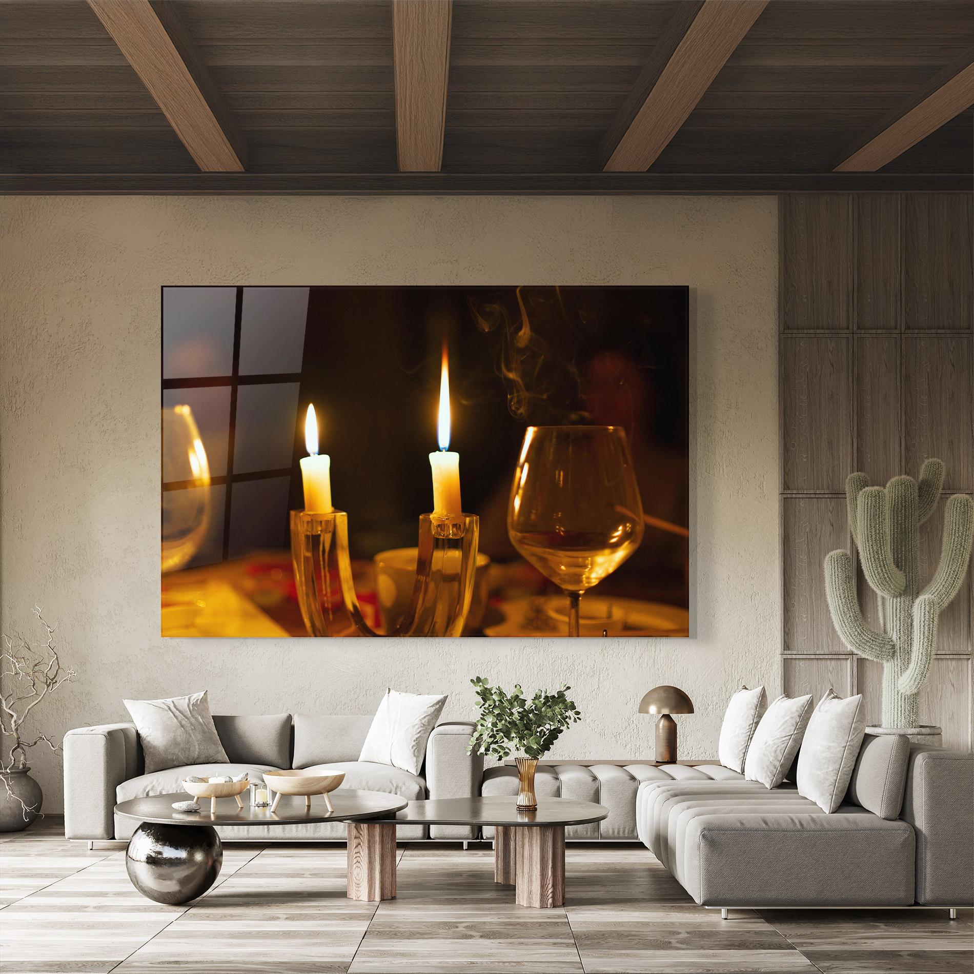 Tablou Sticla Candle Light mockup 8