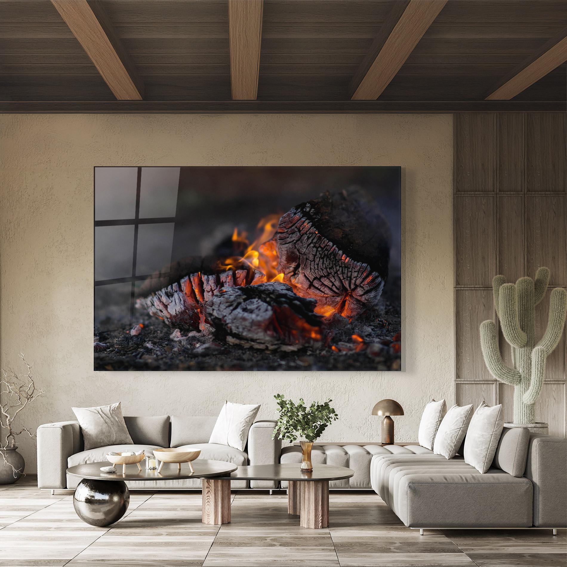 Tablou Sticla Fire Start mockup 8