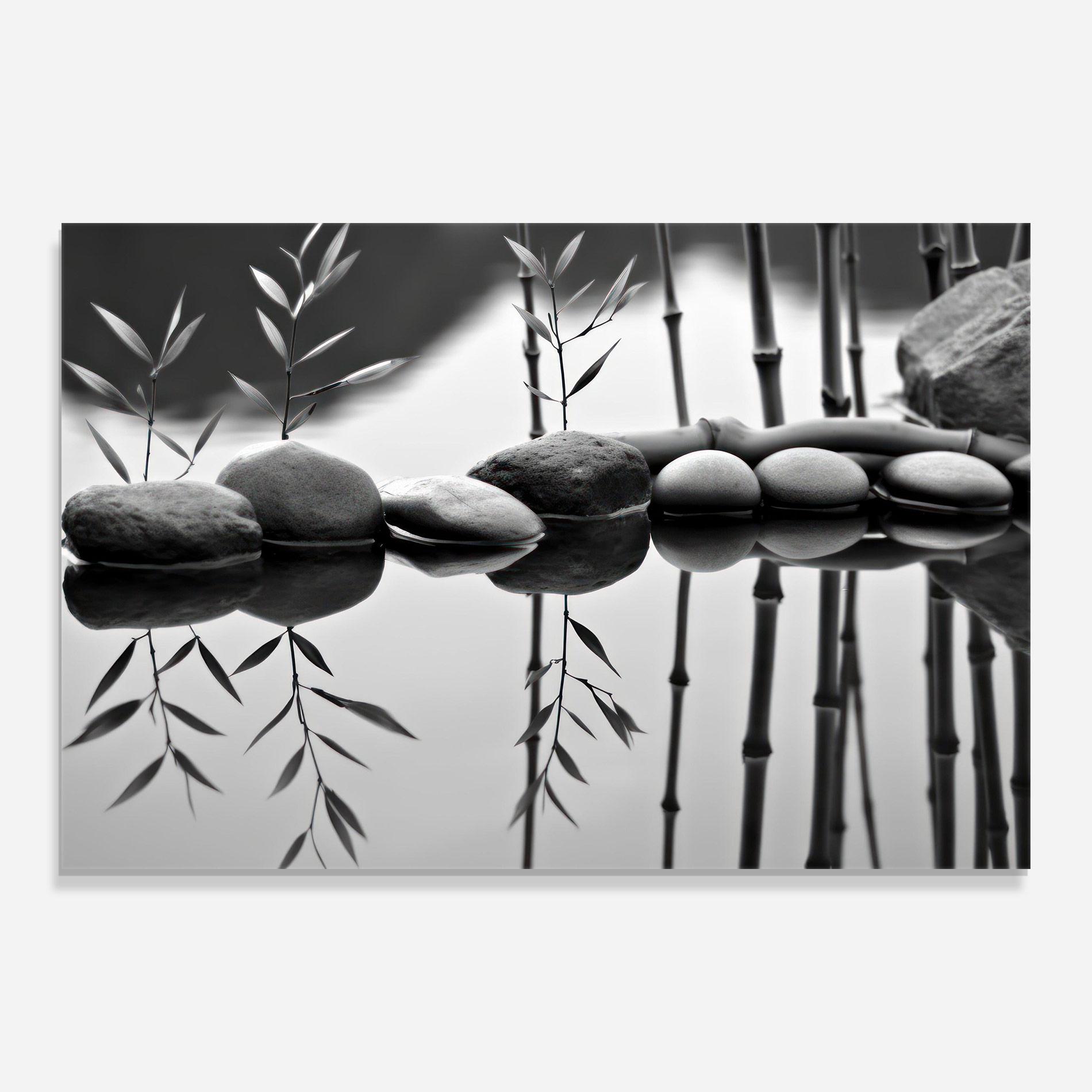 Tablou Sticla Bamboo Lake mockup 0