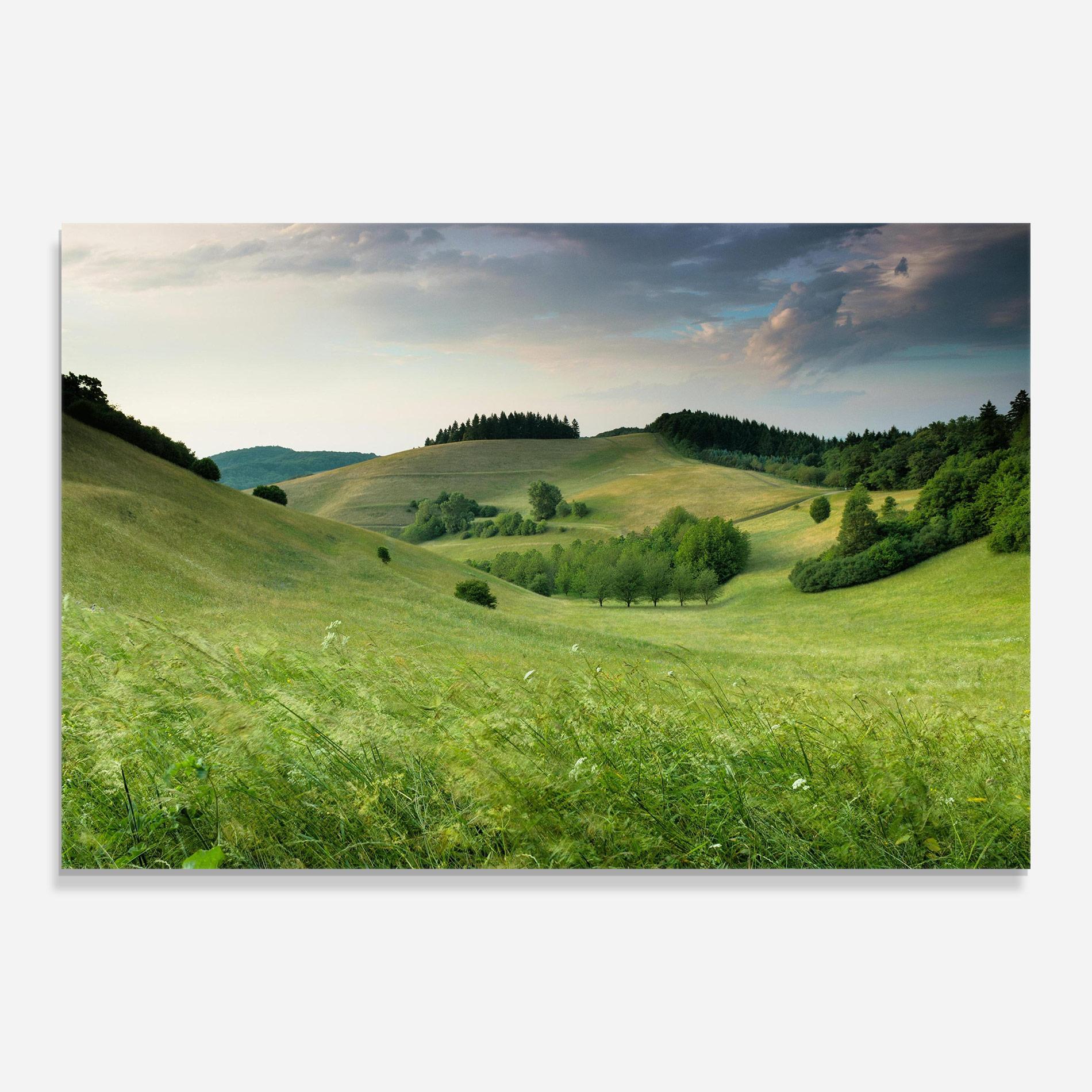 Tablou Sticla Green Field View mockup 0