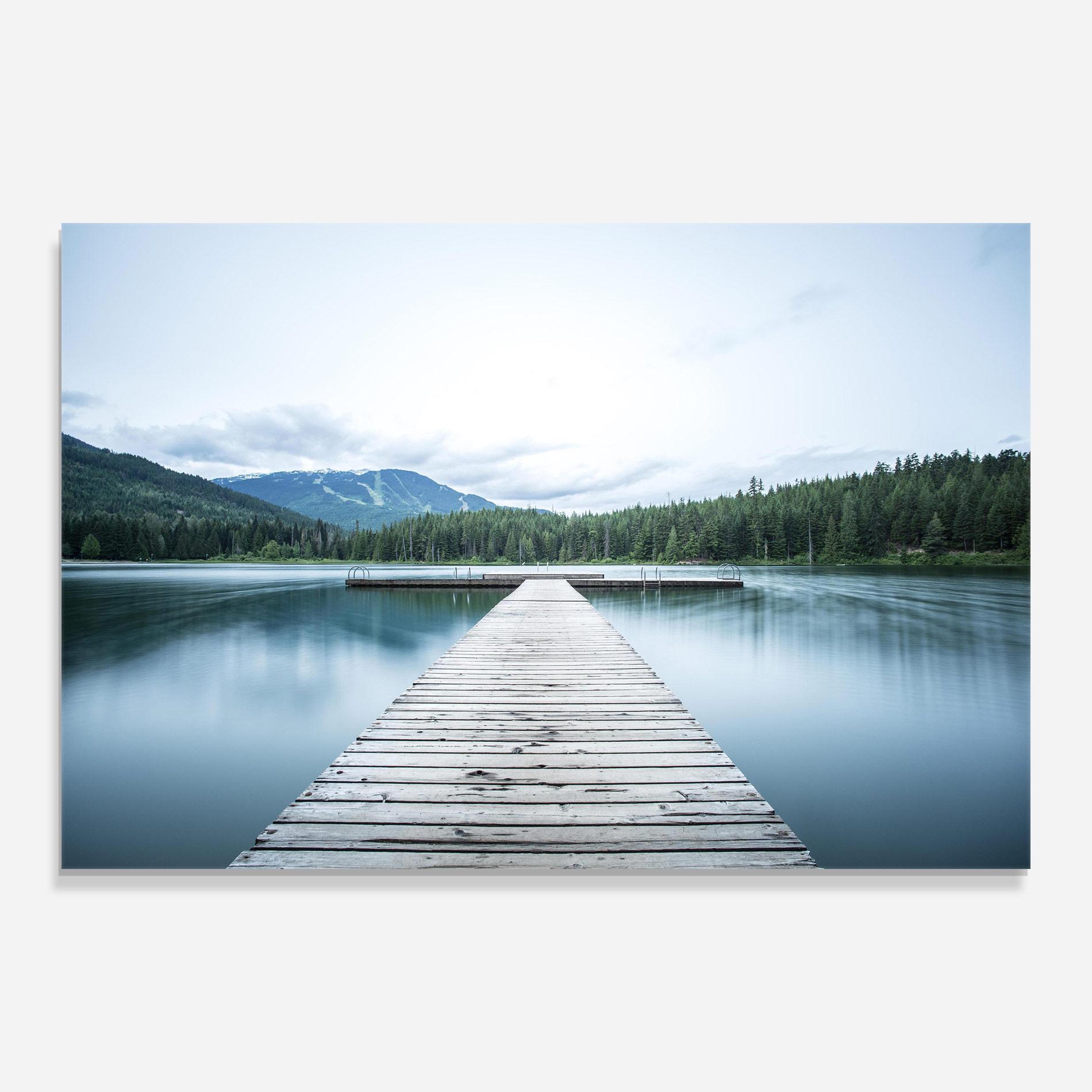 Tablou Sticla Lake Bridge View mockup 0