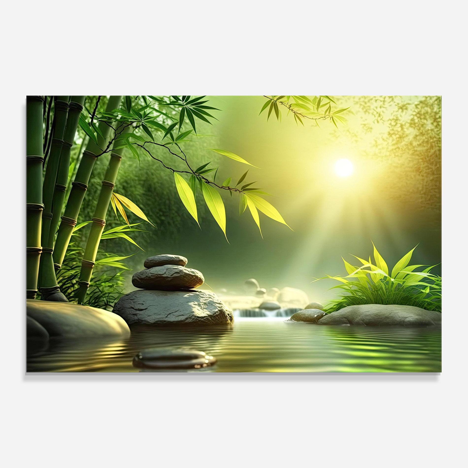 Tablou Sticla Relaxing Spa Nature mockup 0