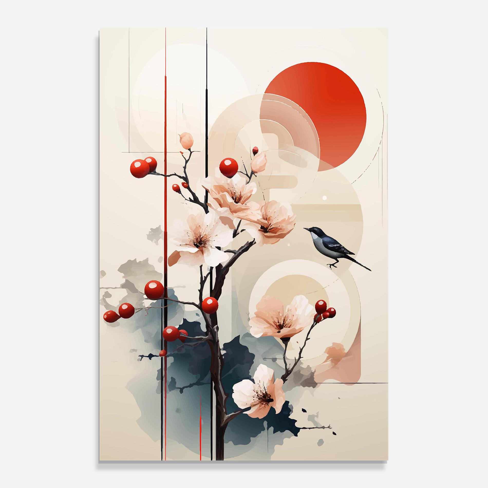 Tablou Sticla Cream Nature mockup 0