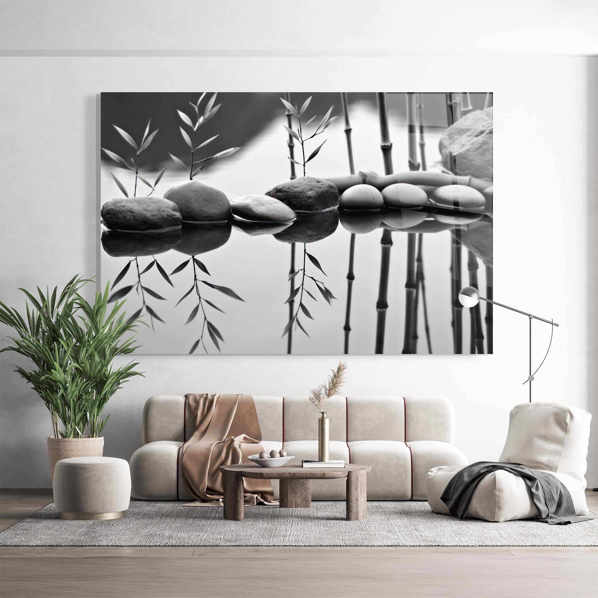 Tablou Sticla Bamboo Lake mockup 9