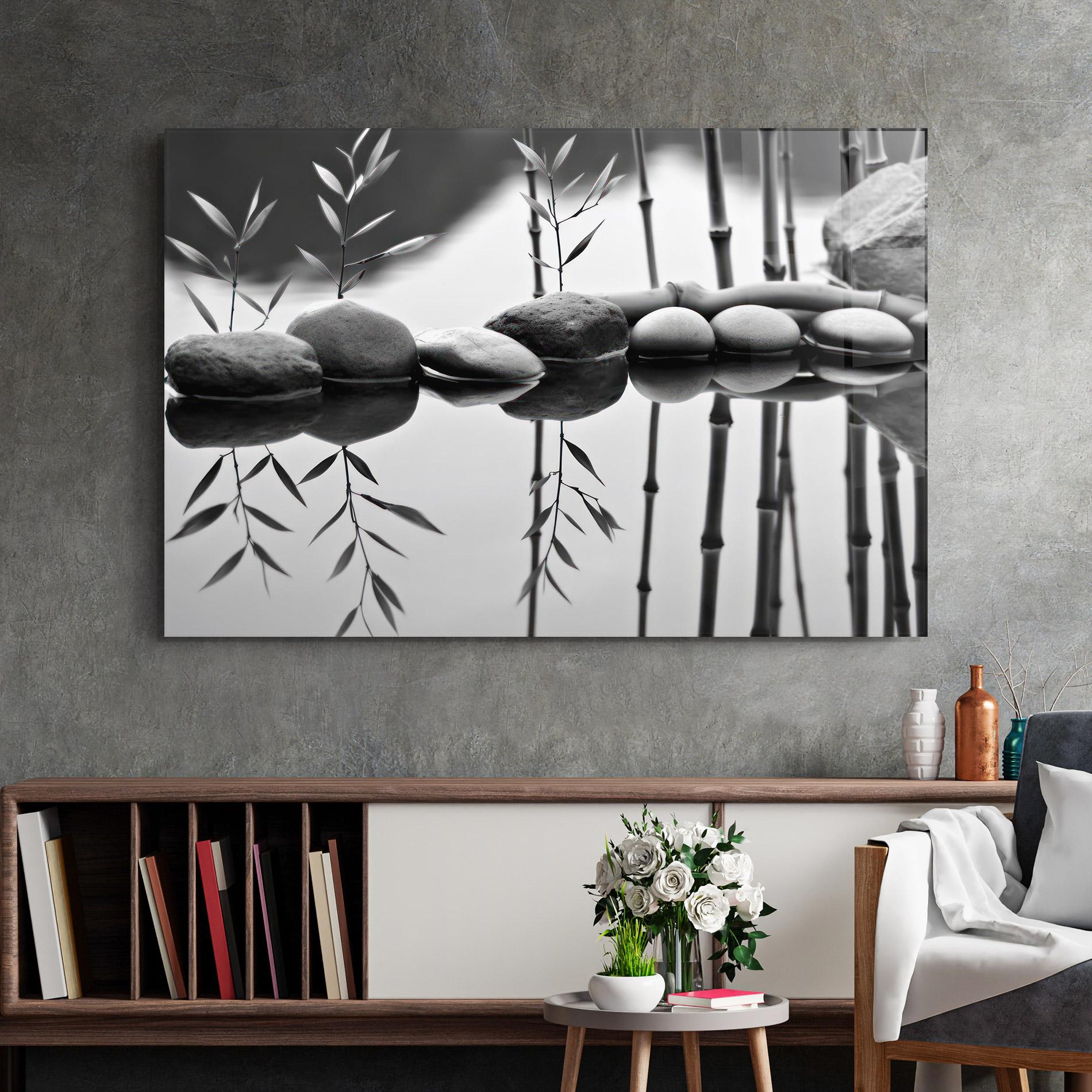 Tablou Sticla Bamboo Lake mockup 2