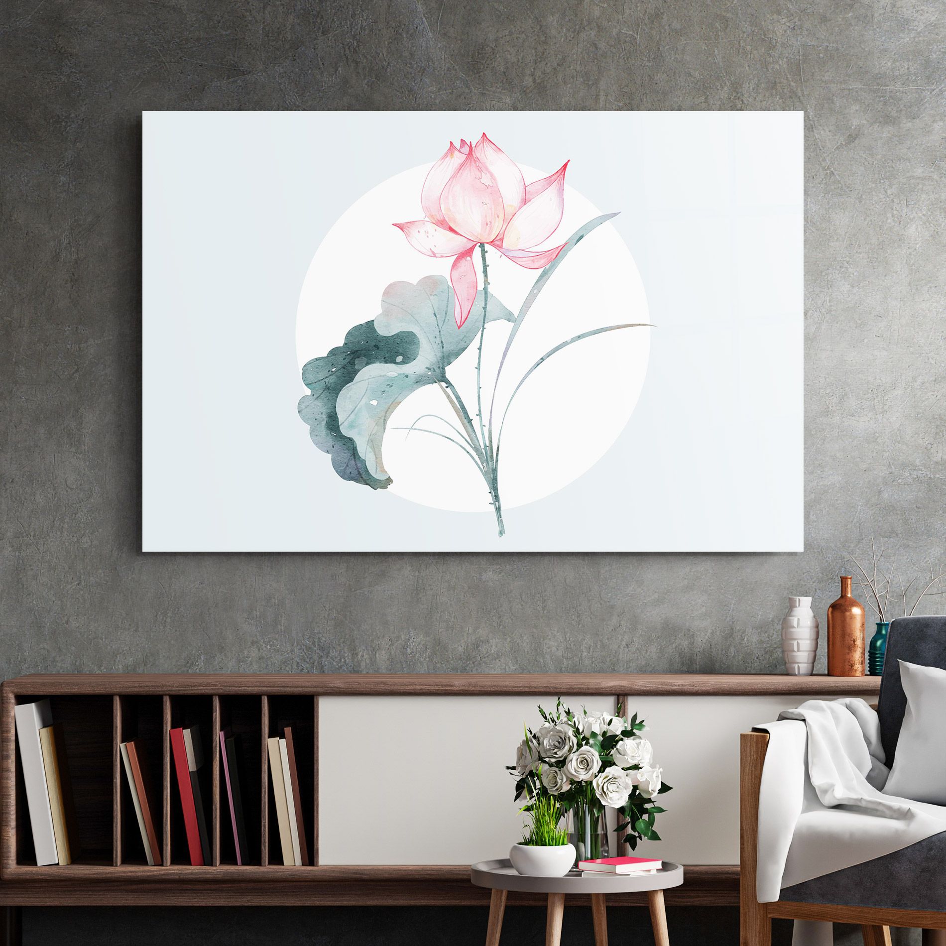 Blue Pastel Flower mockup 2