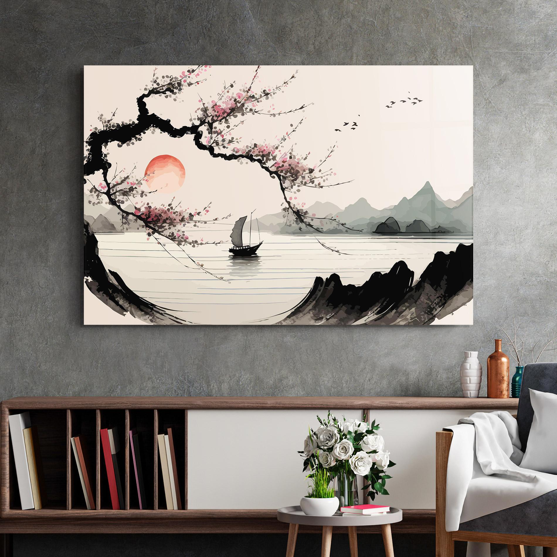 Tablou Sticla Relaxing Nature mockup 2
