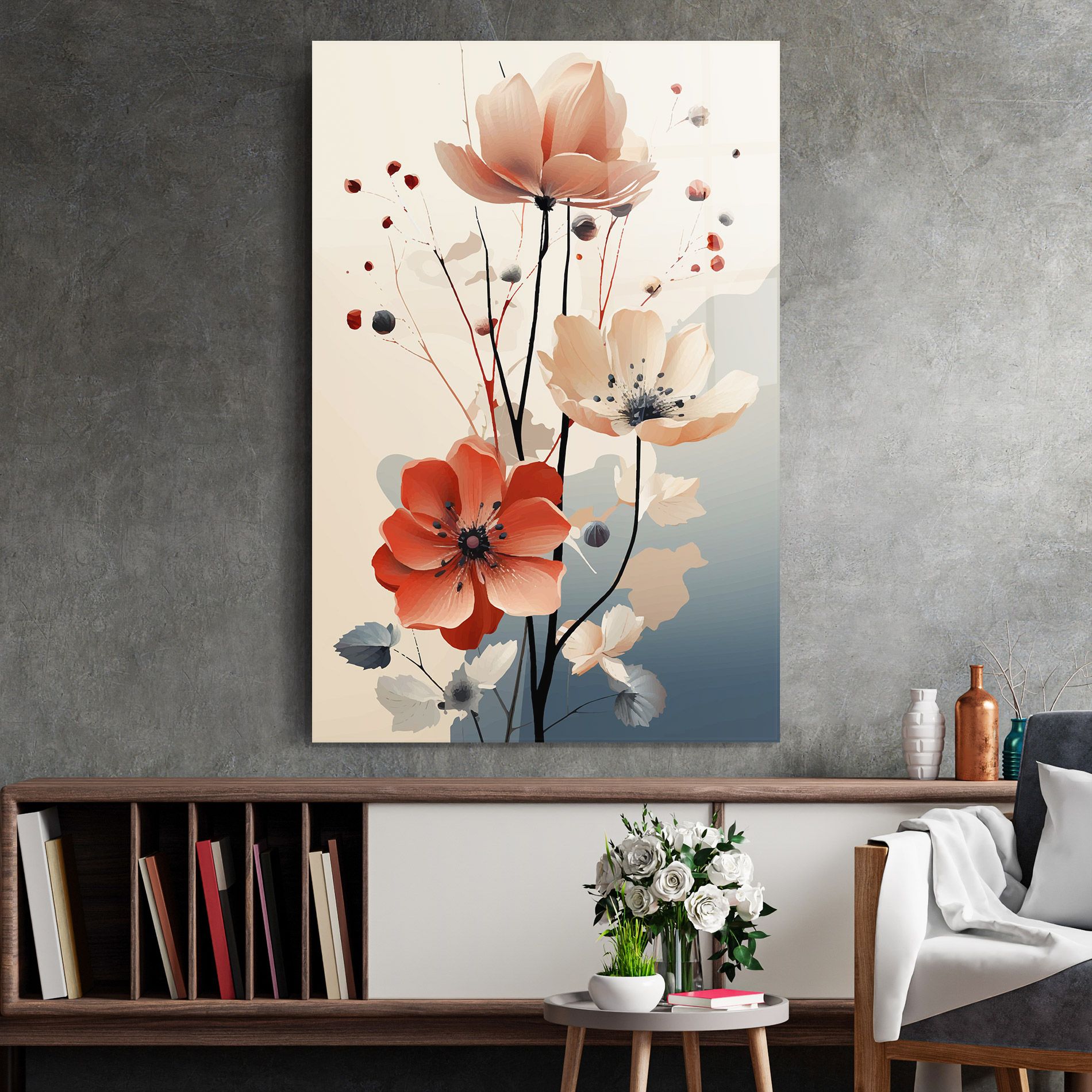 Cream Flower Nature mockup 2