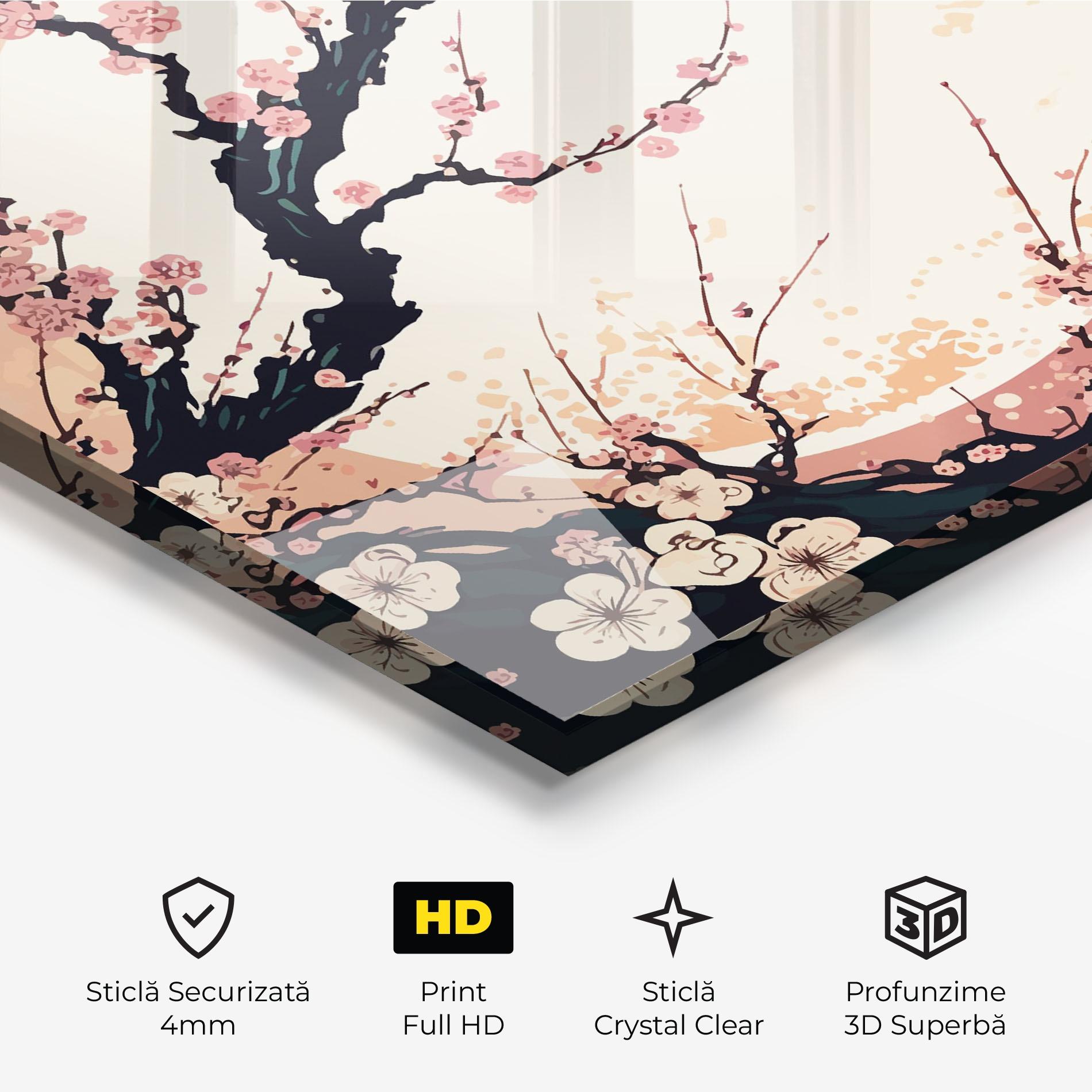 Tablou Sticla Blossom Full Moon mockup 3
