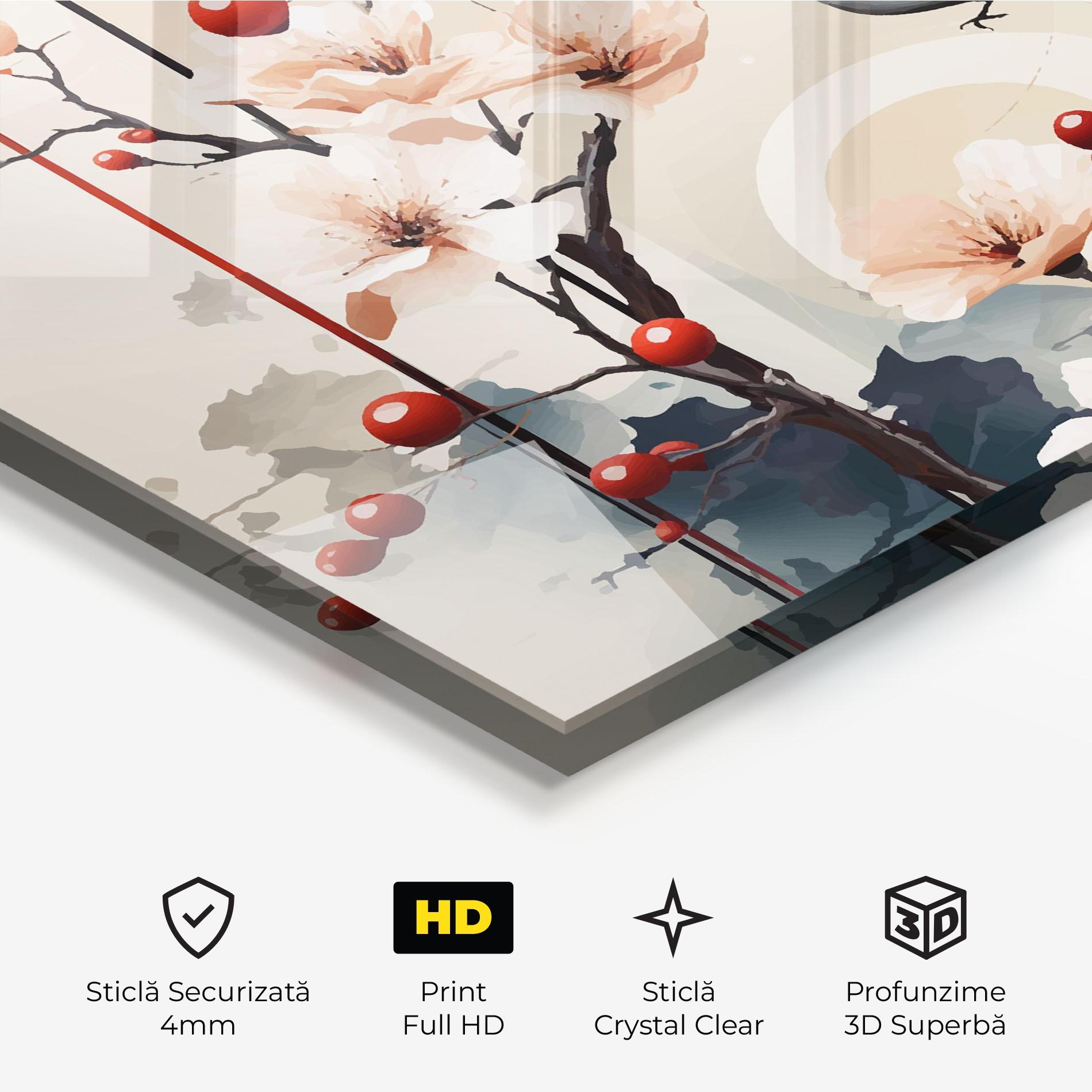 Tablou Sticla Cream Nature mockup 3