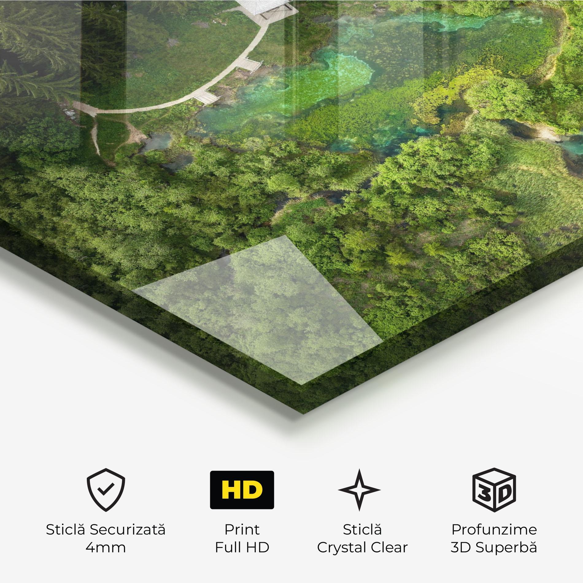 Tablou Sticla Forest Pretty View mockup 3