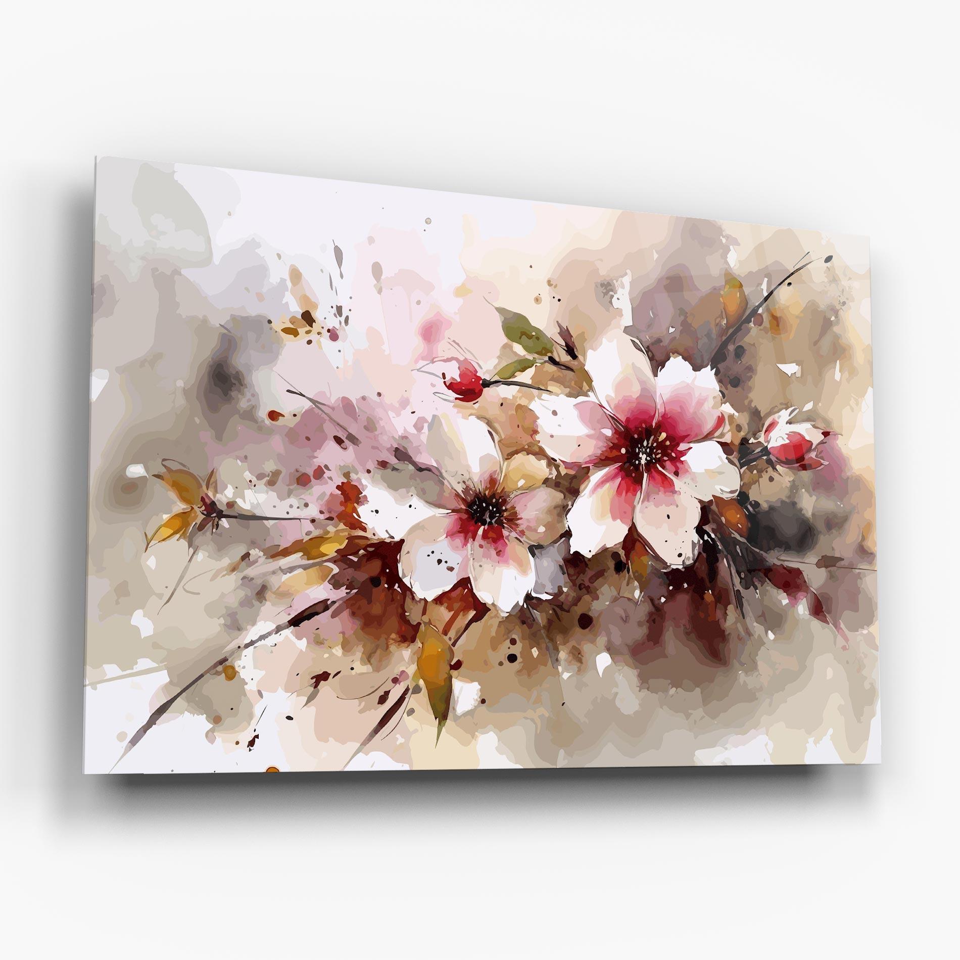 Tablou Sticla Beautiful Cherry Flower mockup 6