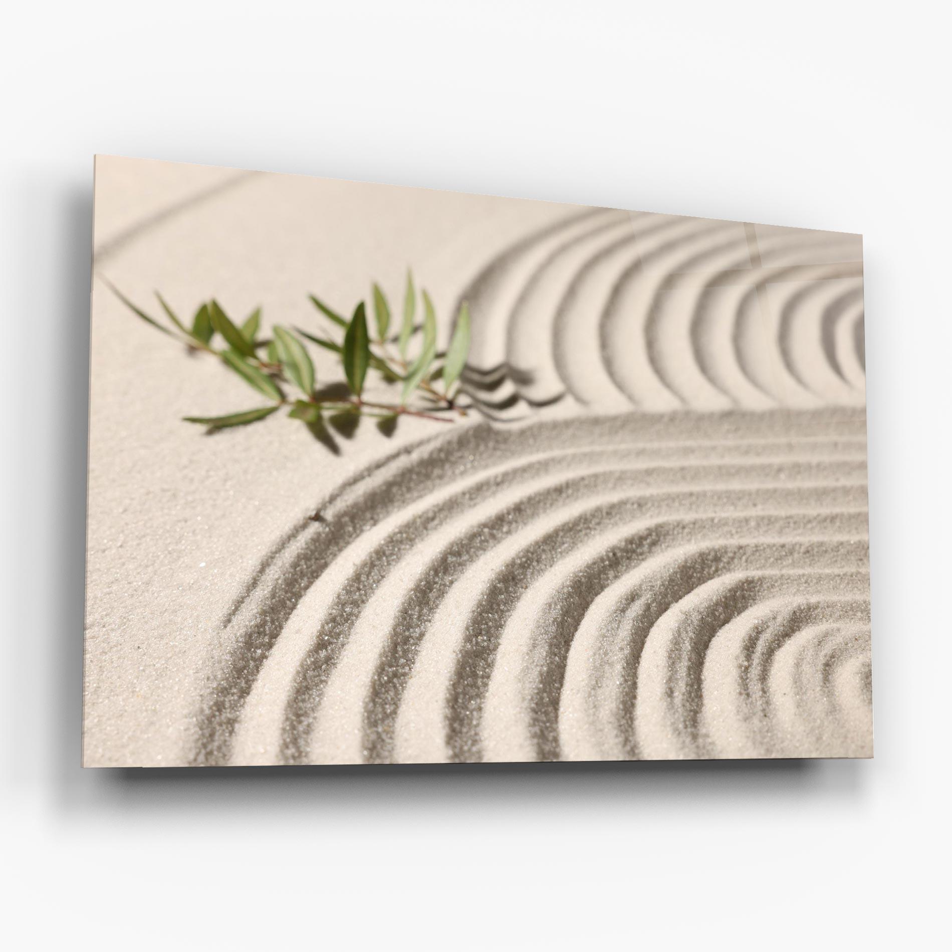 Tablou Sticla Cream Zen Garden mockup 6