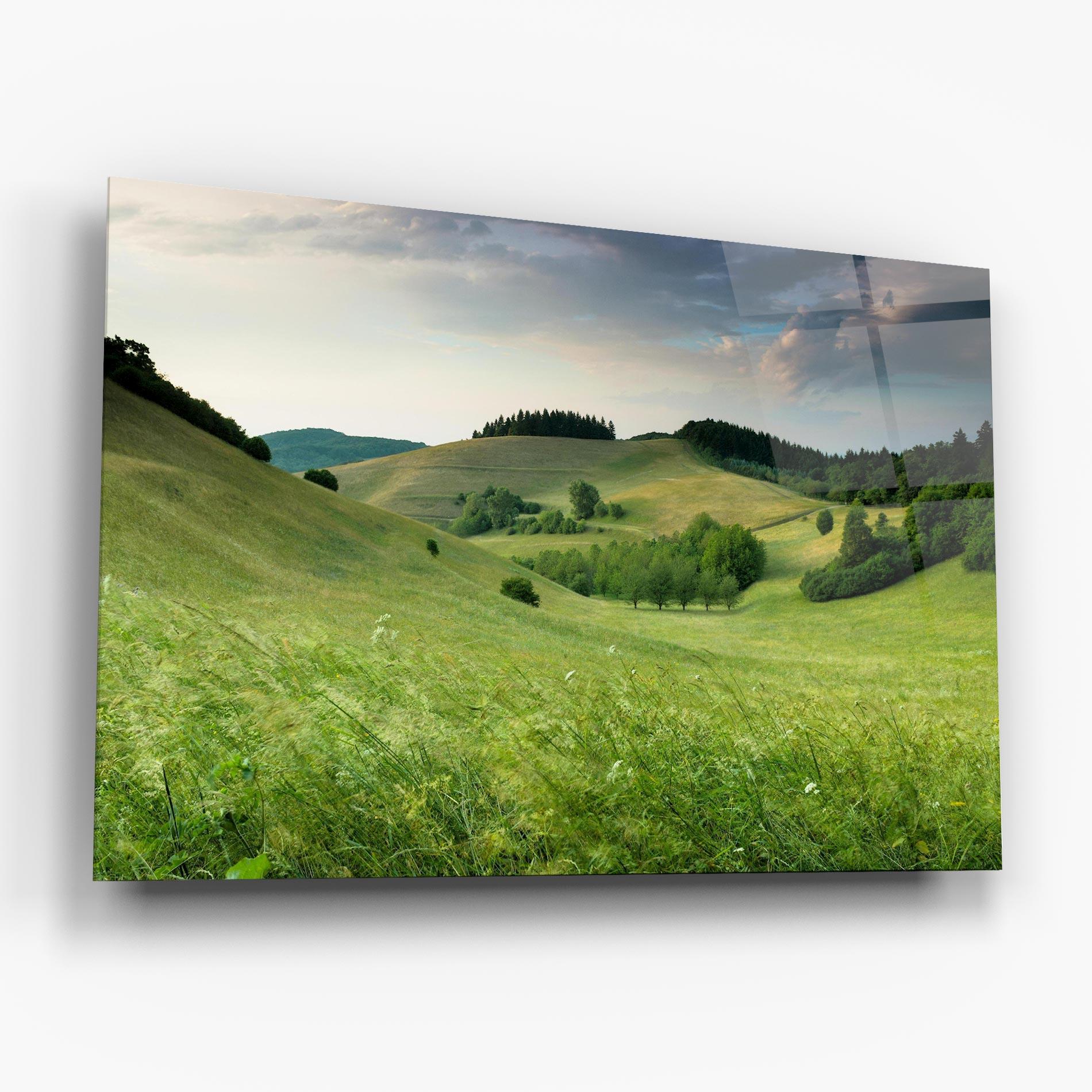 Tablou Sticla Green Field View mockup 6
