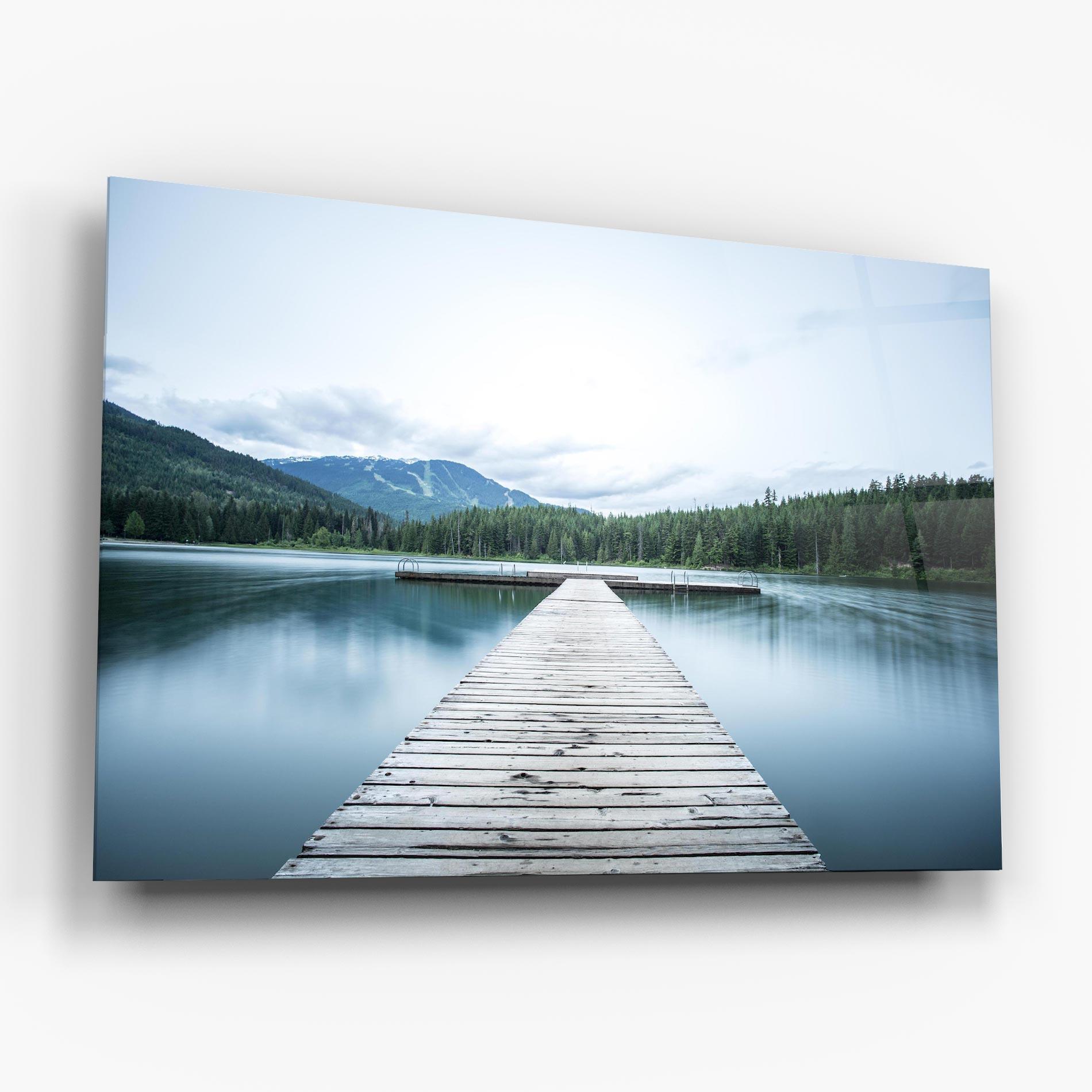 Tablou Sticla Lake Bridge View mockup 6
