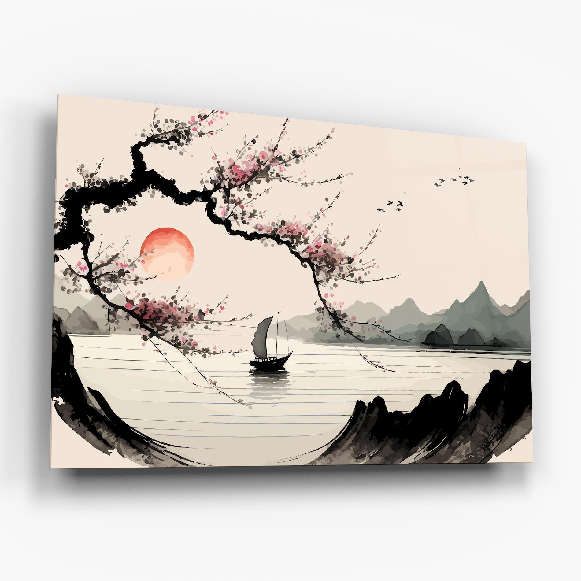 Tablou Sticla Relaxing Nature mockup 6