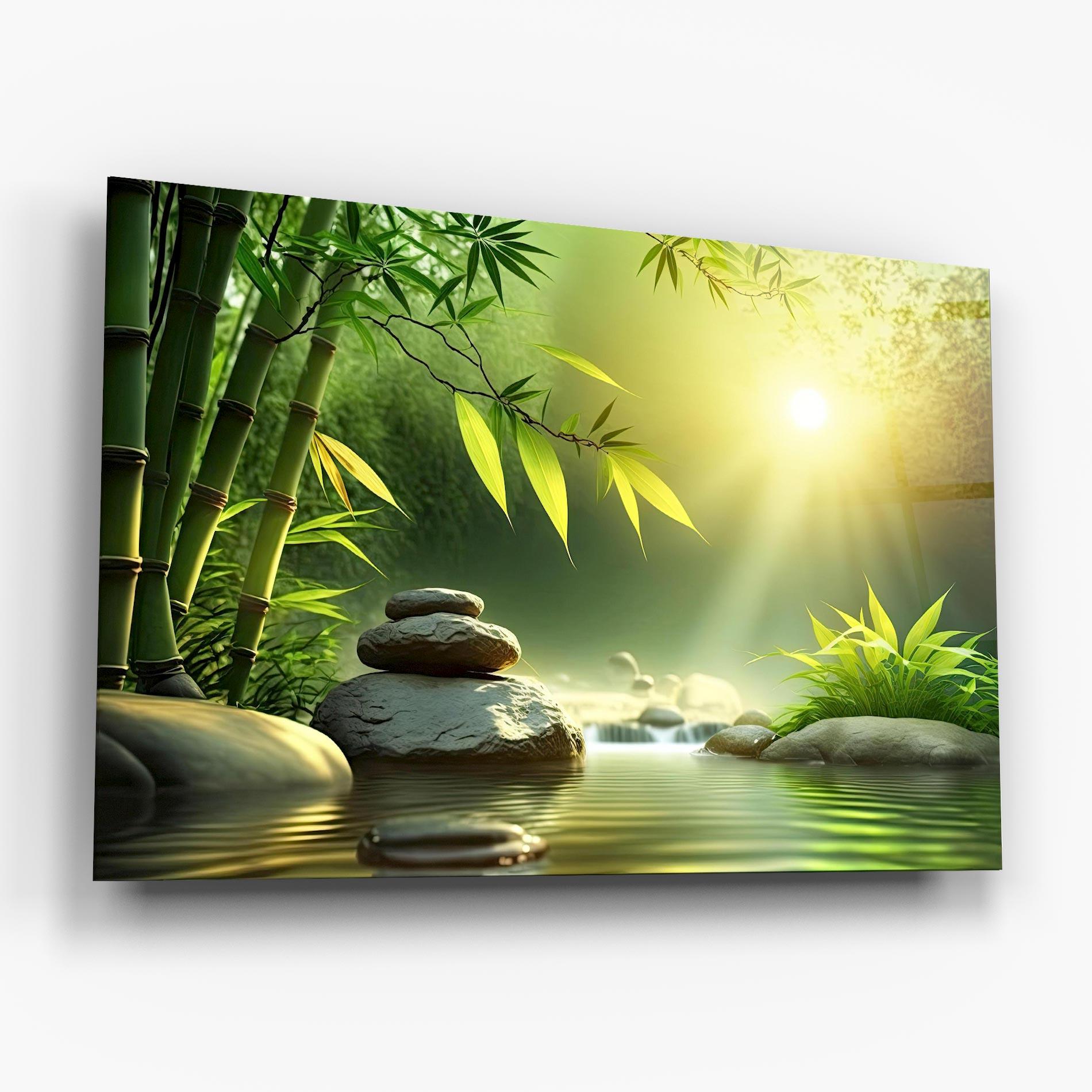 Tablou Sticla Relaxing Spa Nature mockup 6