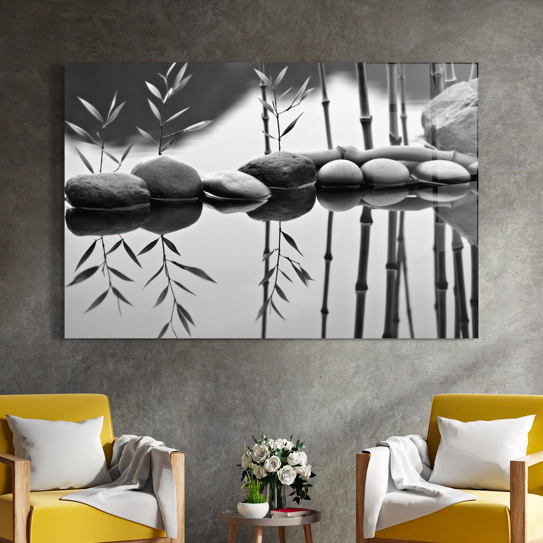 Tablou Sticla Bamboo Lake mockup 4