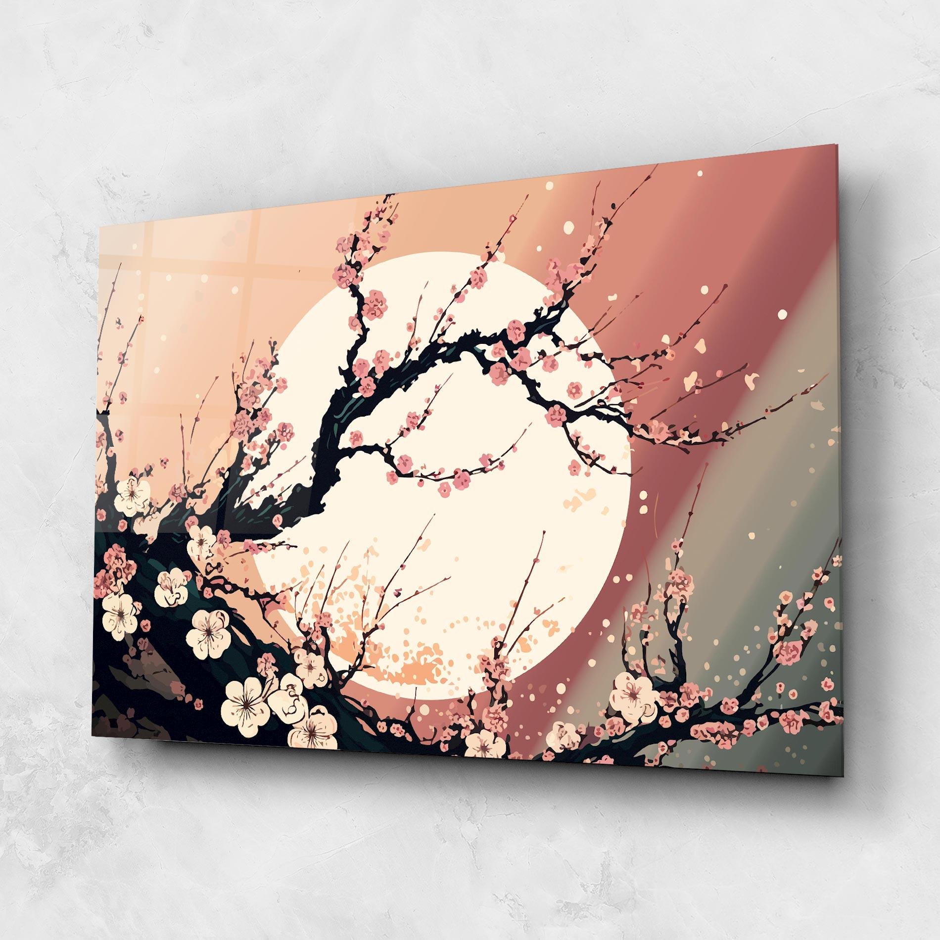 Tablou Sticla Blossom Full Moon mockup 1