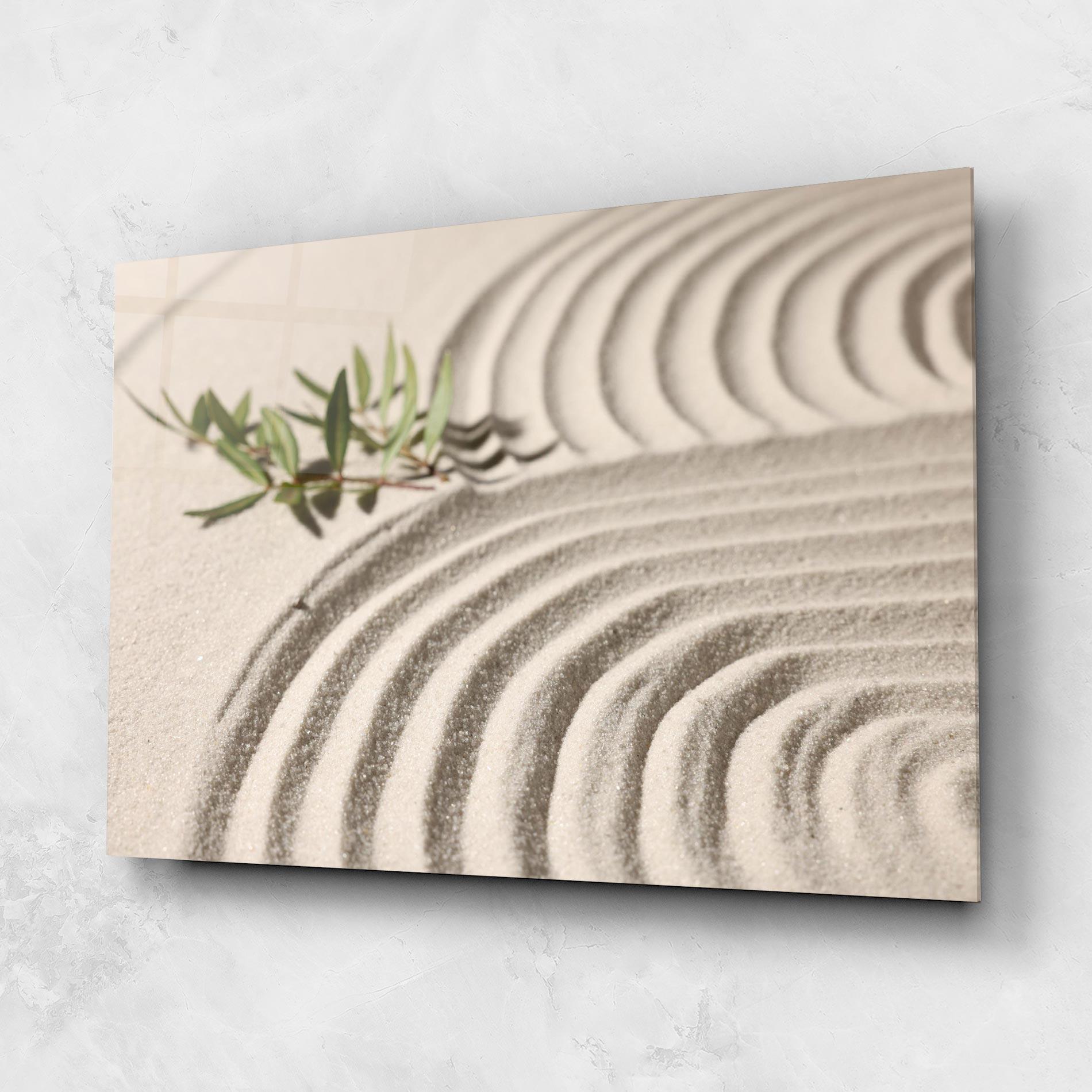 Tablou Sticla Cream Zen Garden mockup 1