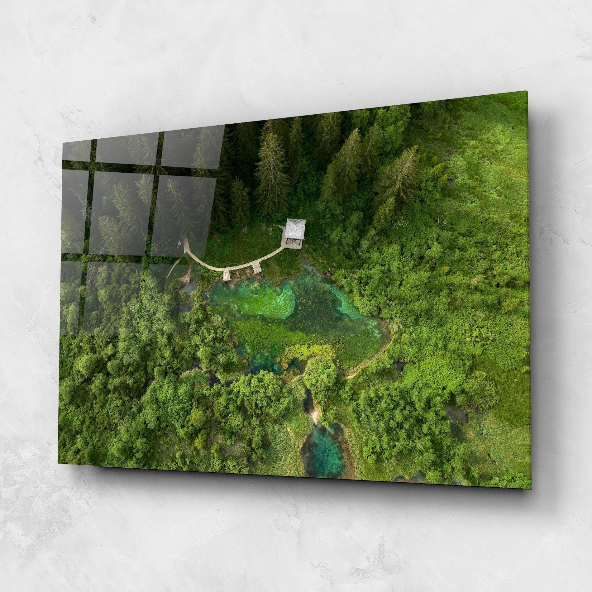 Tablou Sticla Forest Pretty View mockup 1