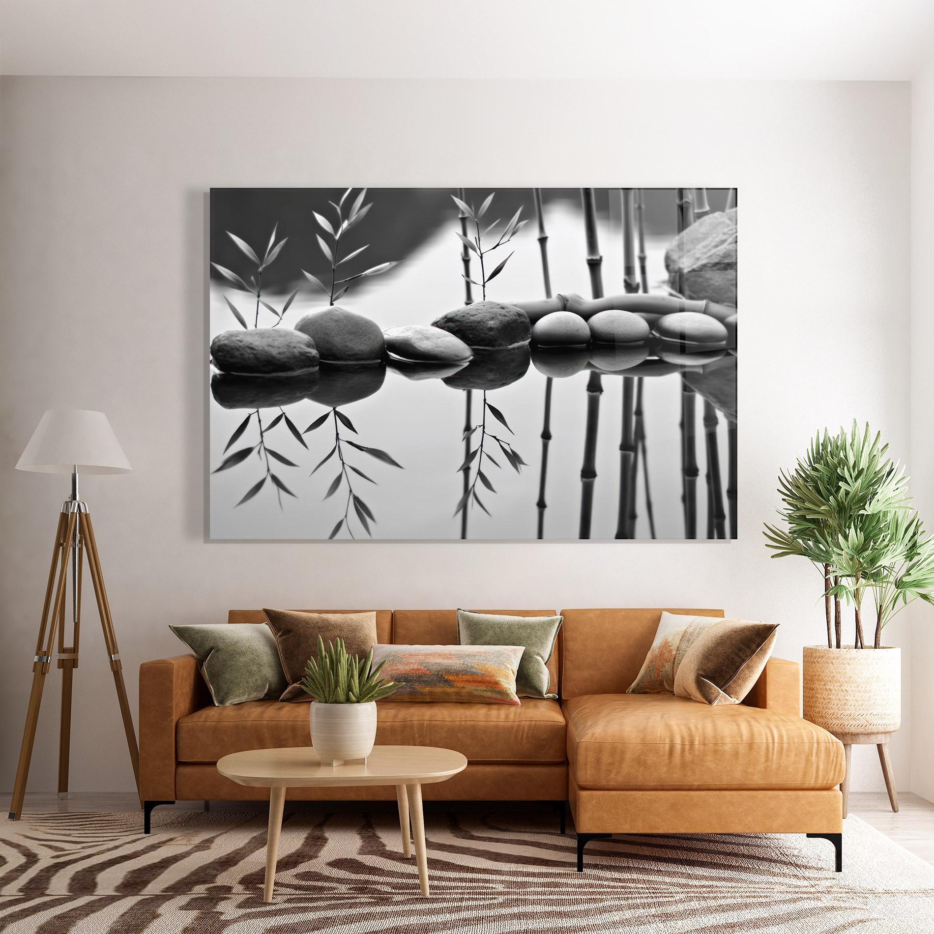 Tablou Sticla Bamboo Lake mockup 7