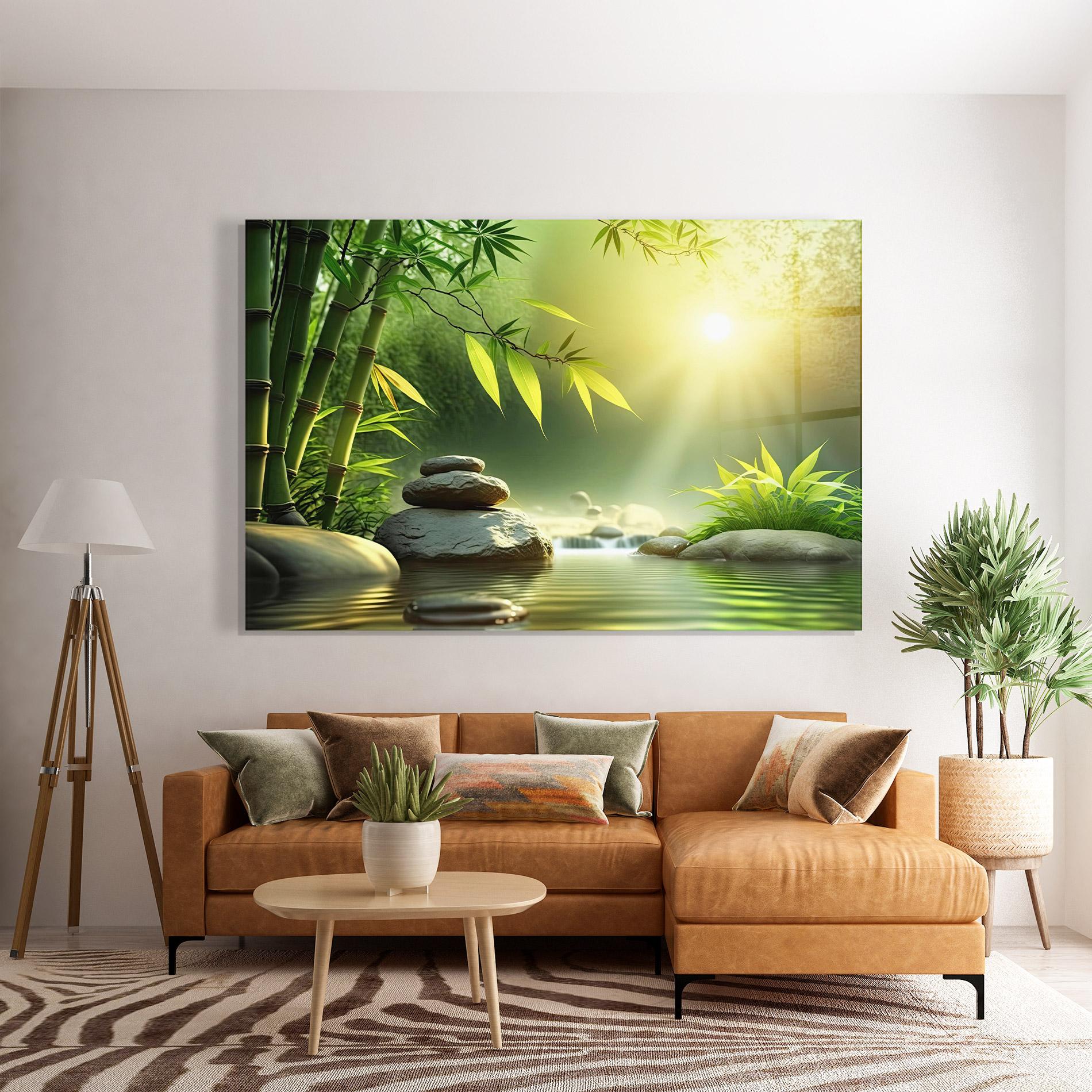 Tablou Sticla Relaxing Spa Nature mockup 7