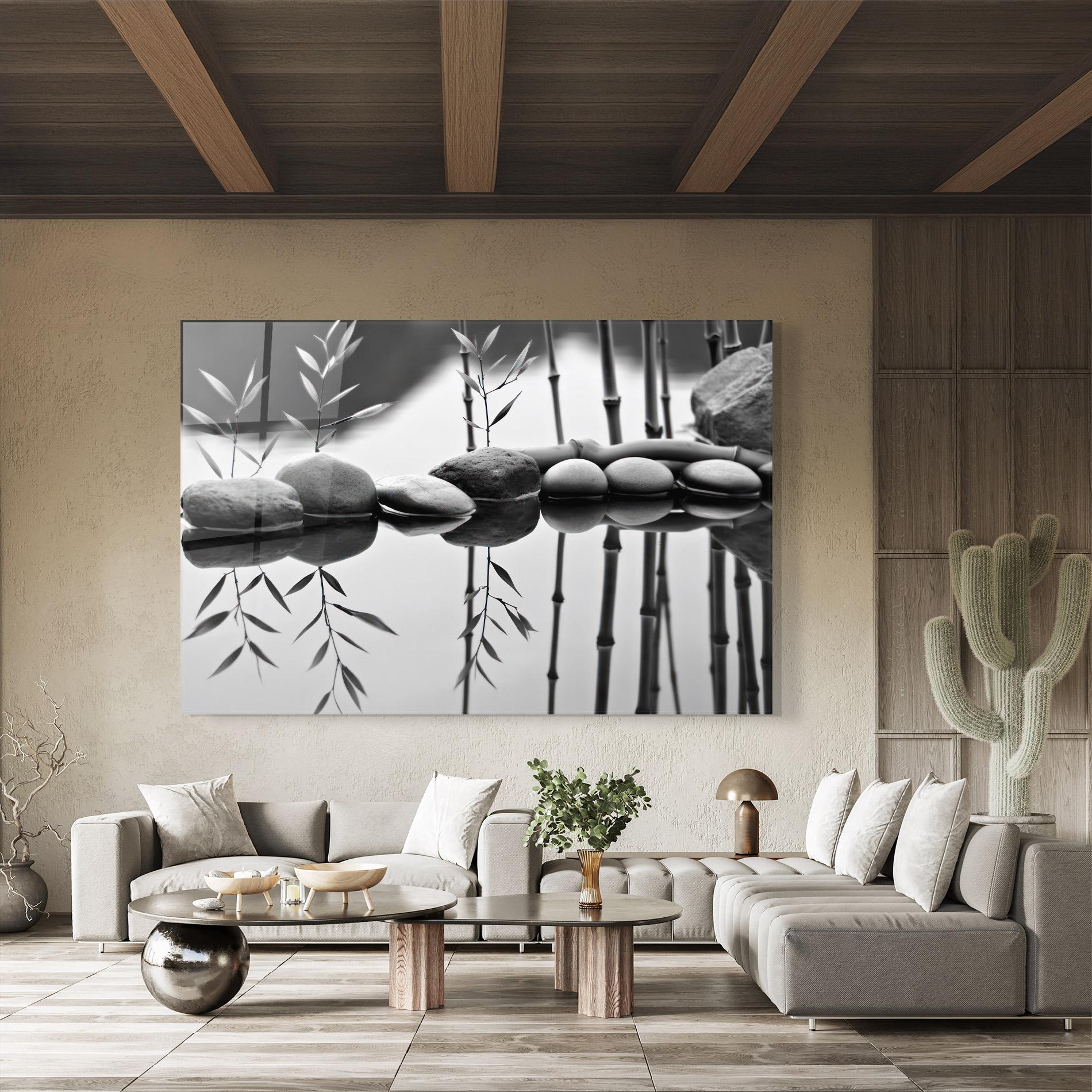 Tablou Sticla Bamboo Lake mockup 8