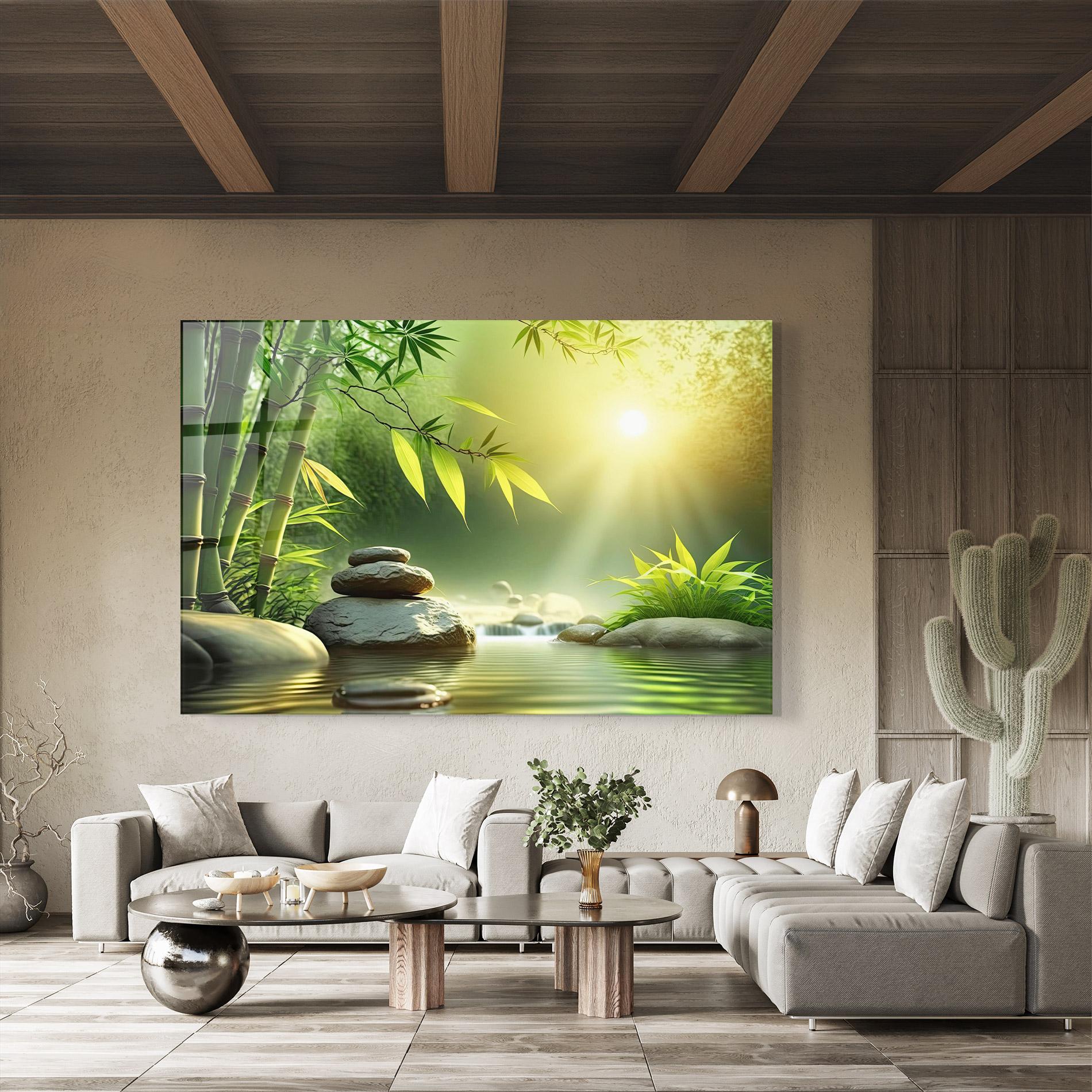 Tablou Sticla Relaxing Spa Nature mockup 8