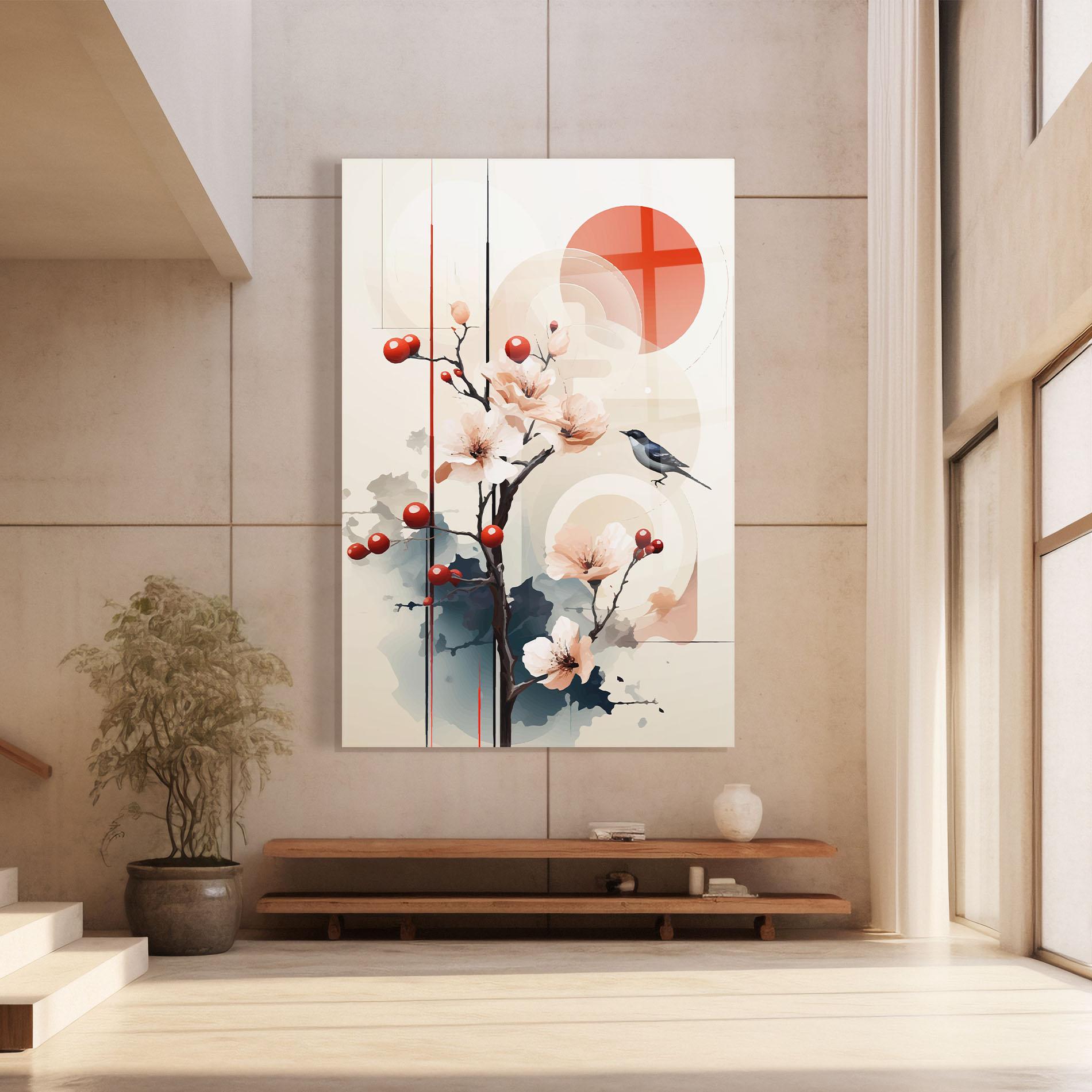 Tablou Sticla Cream Nature mockup 8