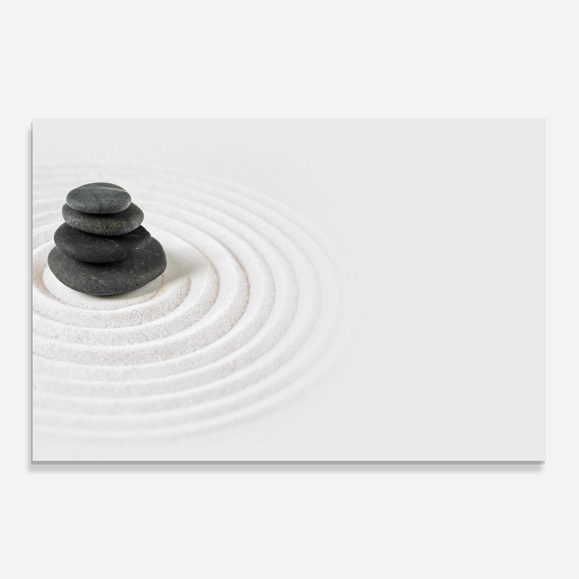 Tablou Sticla Black Stones Sand mockup 0