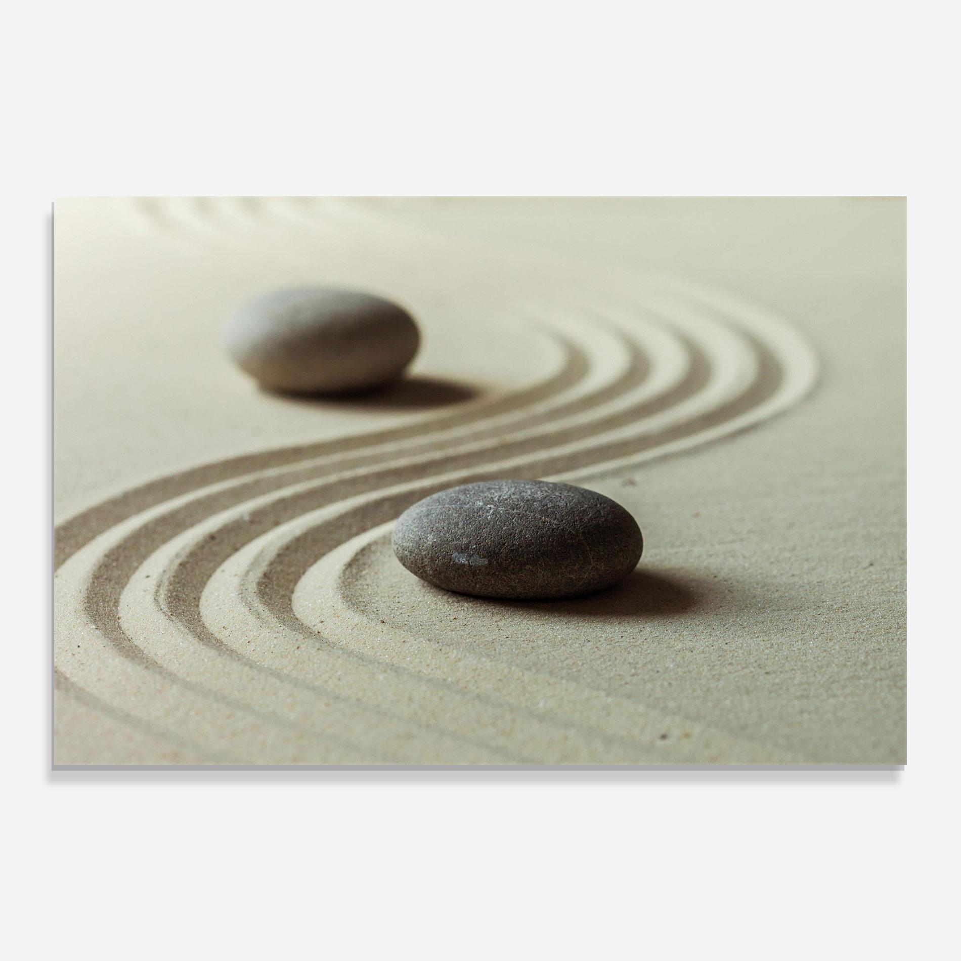 Tablou Sticla Cream Sand Stones mockup 0