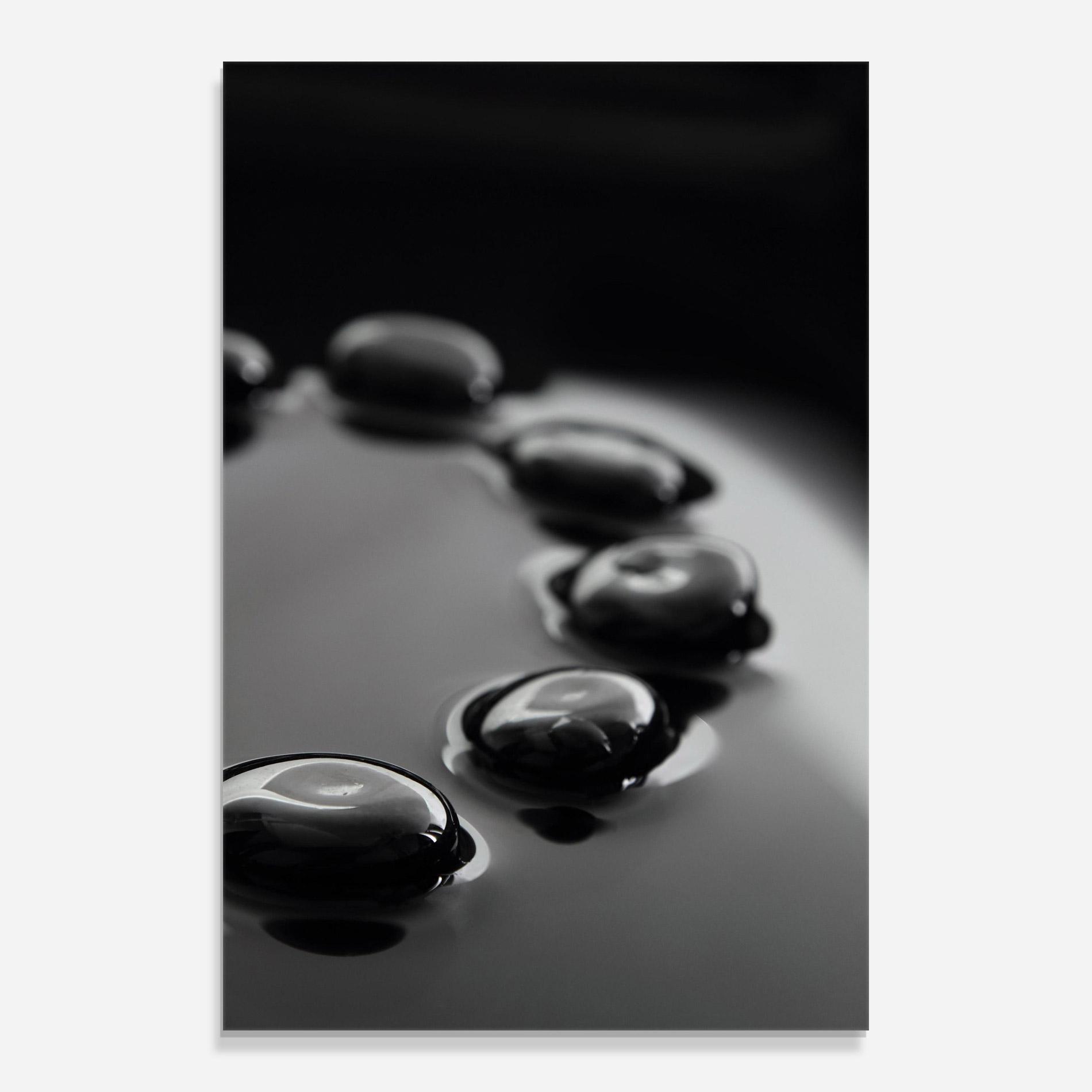 Tablou Sticla Black Small Stones mockup 0