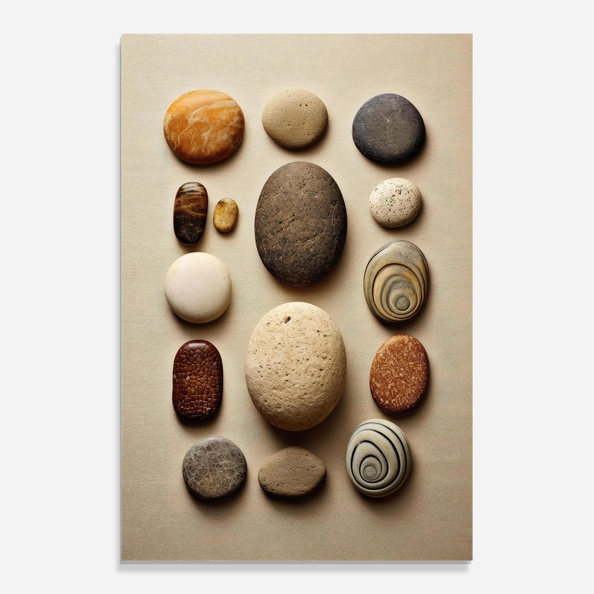 Tablou Sticla Massage Stones Sand mockup 0