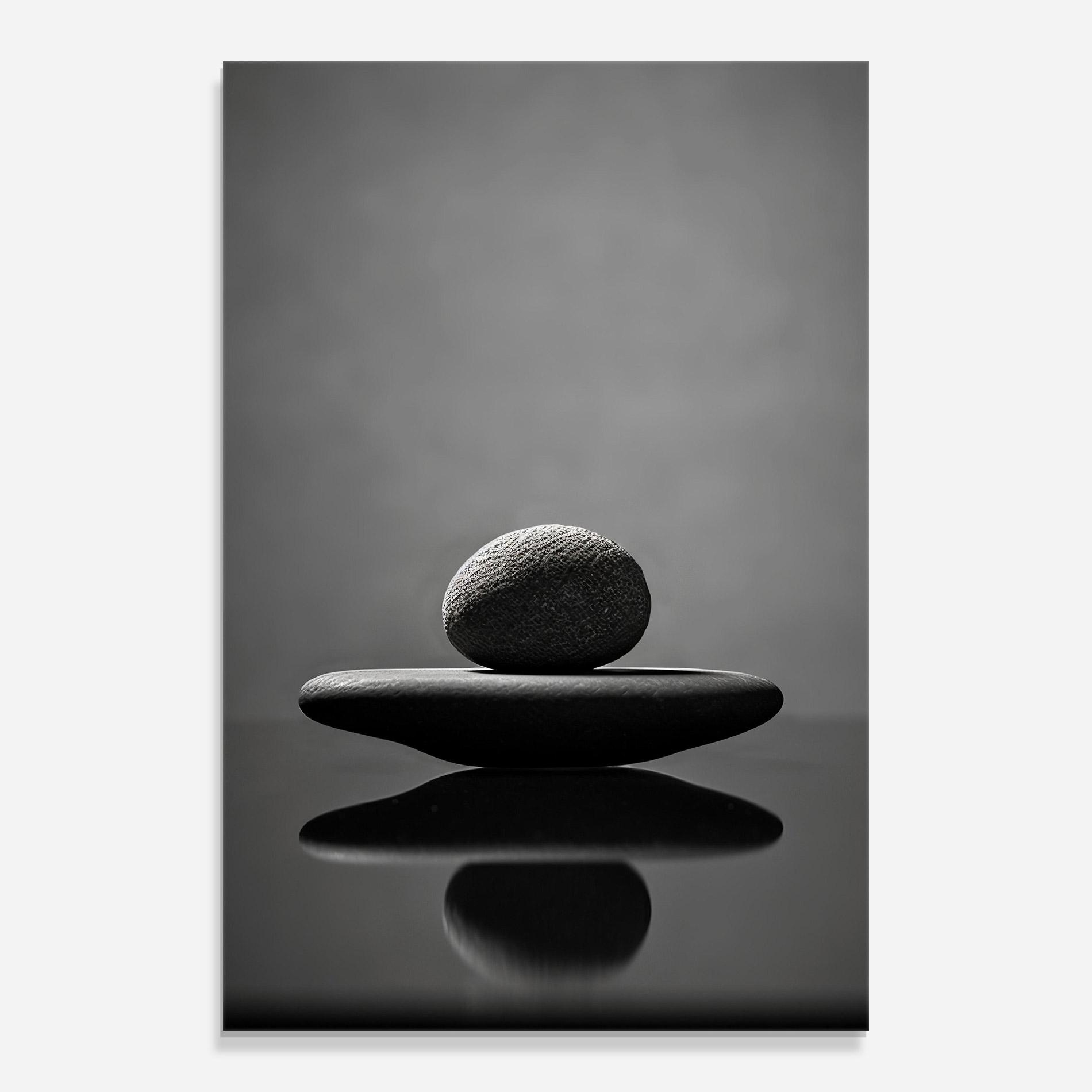 Tablou Sticla Minimalistic Zen Stone mockup 0