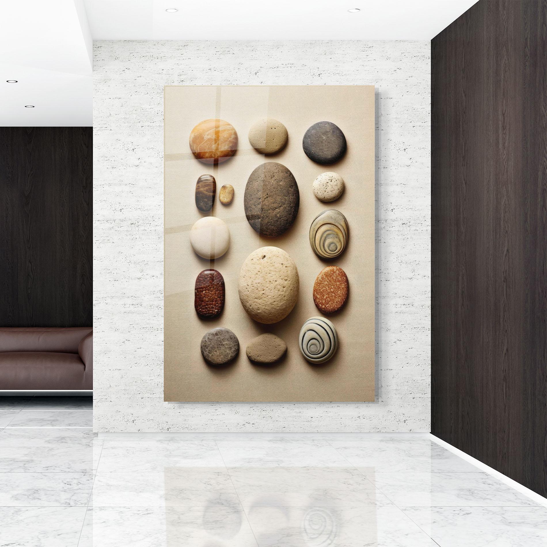 Tablou Sticla Massage Stones Sand mockup 9