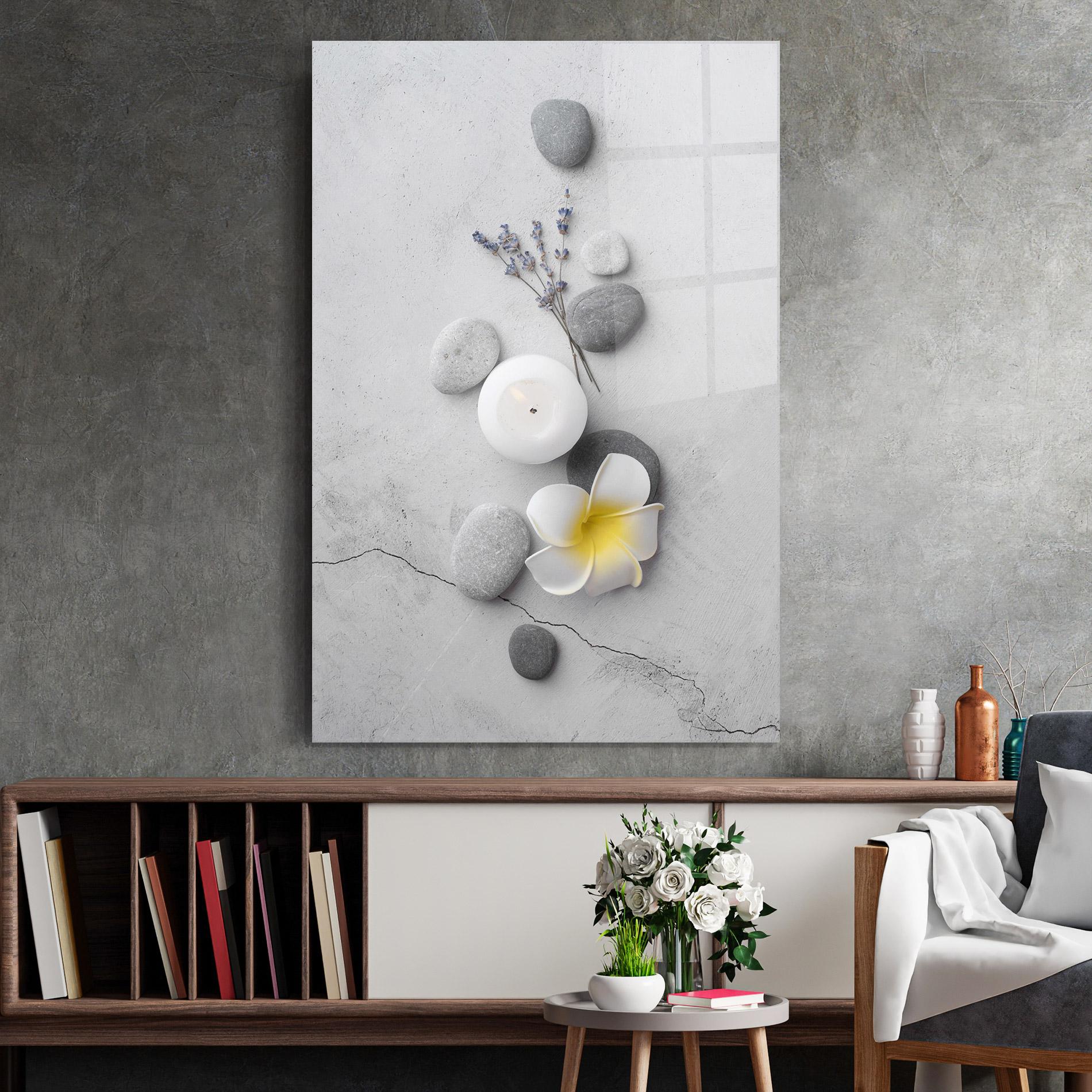 Tablou Sticla Feng Shui Stones mockup 2