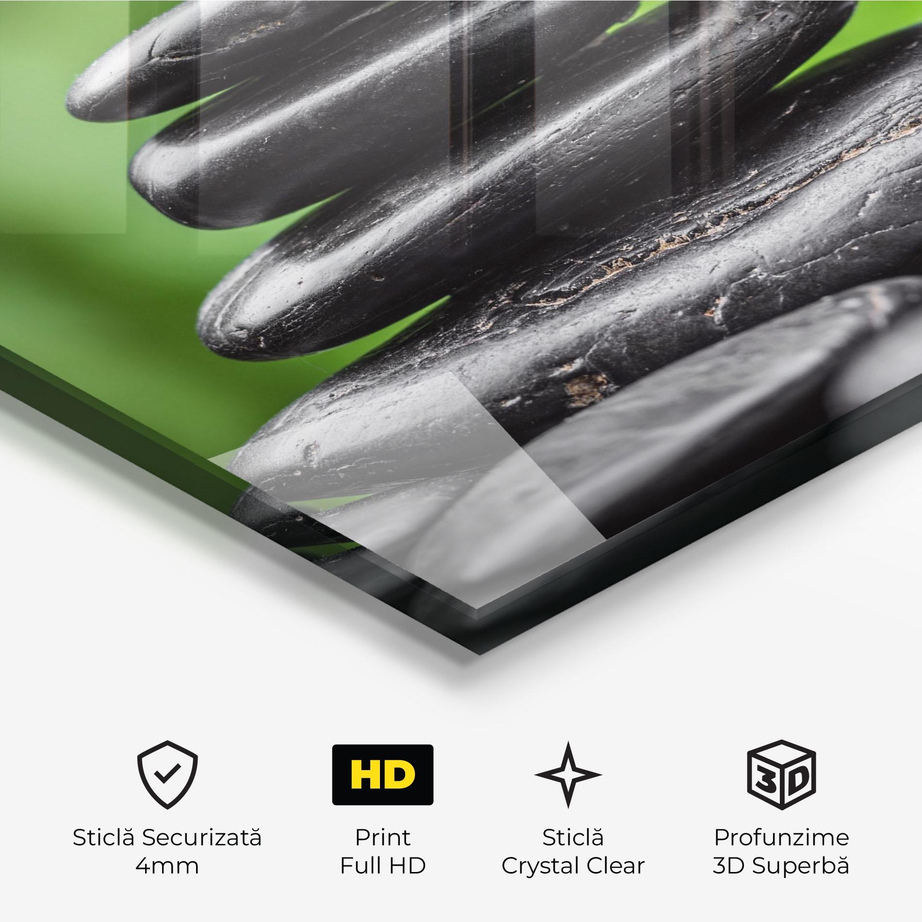 Tablou Sticla Black Stone Meditation mockup 3