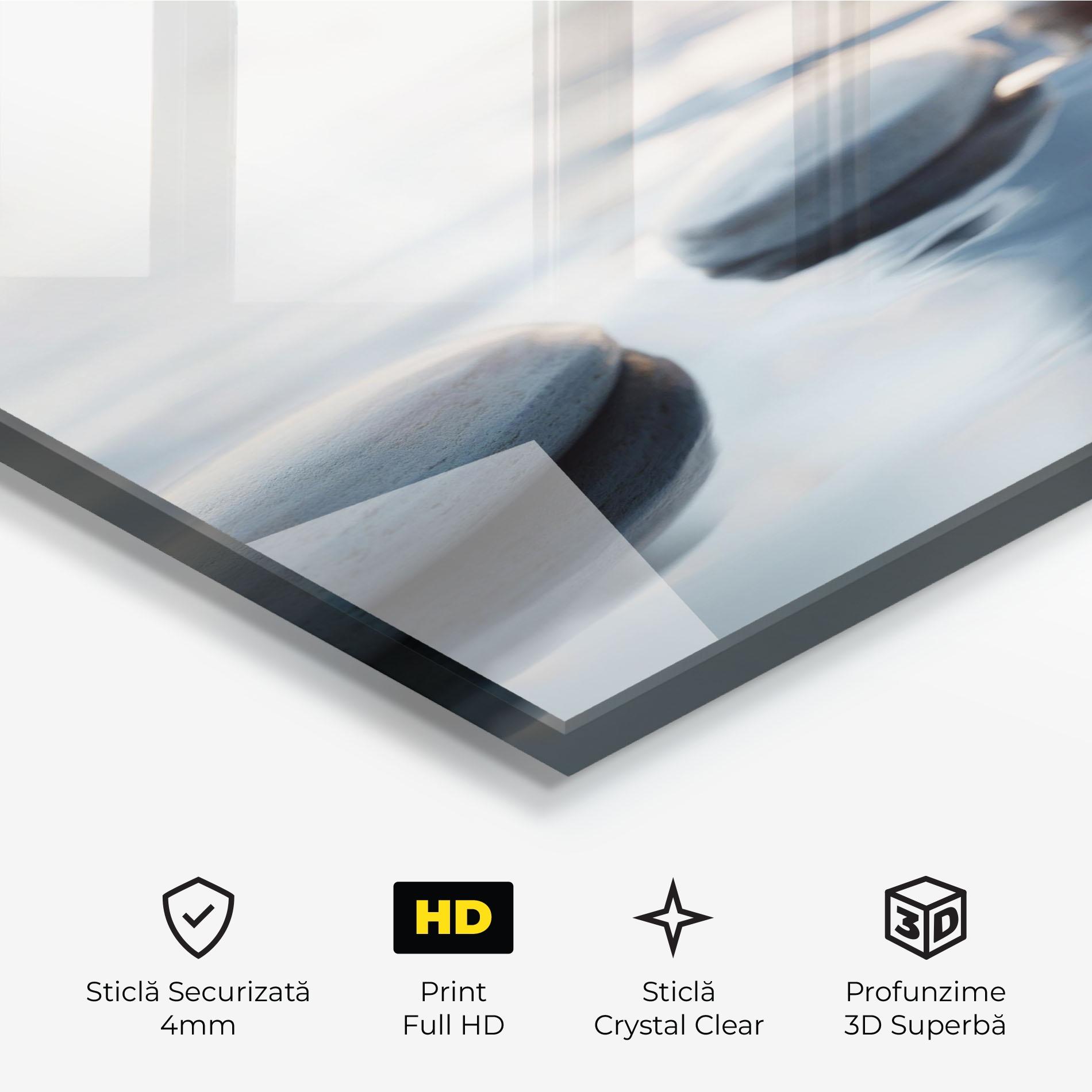 Tablou Sticla Calm Water Stone mockup 3