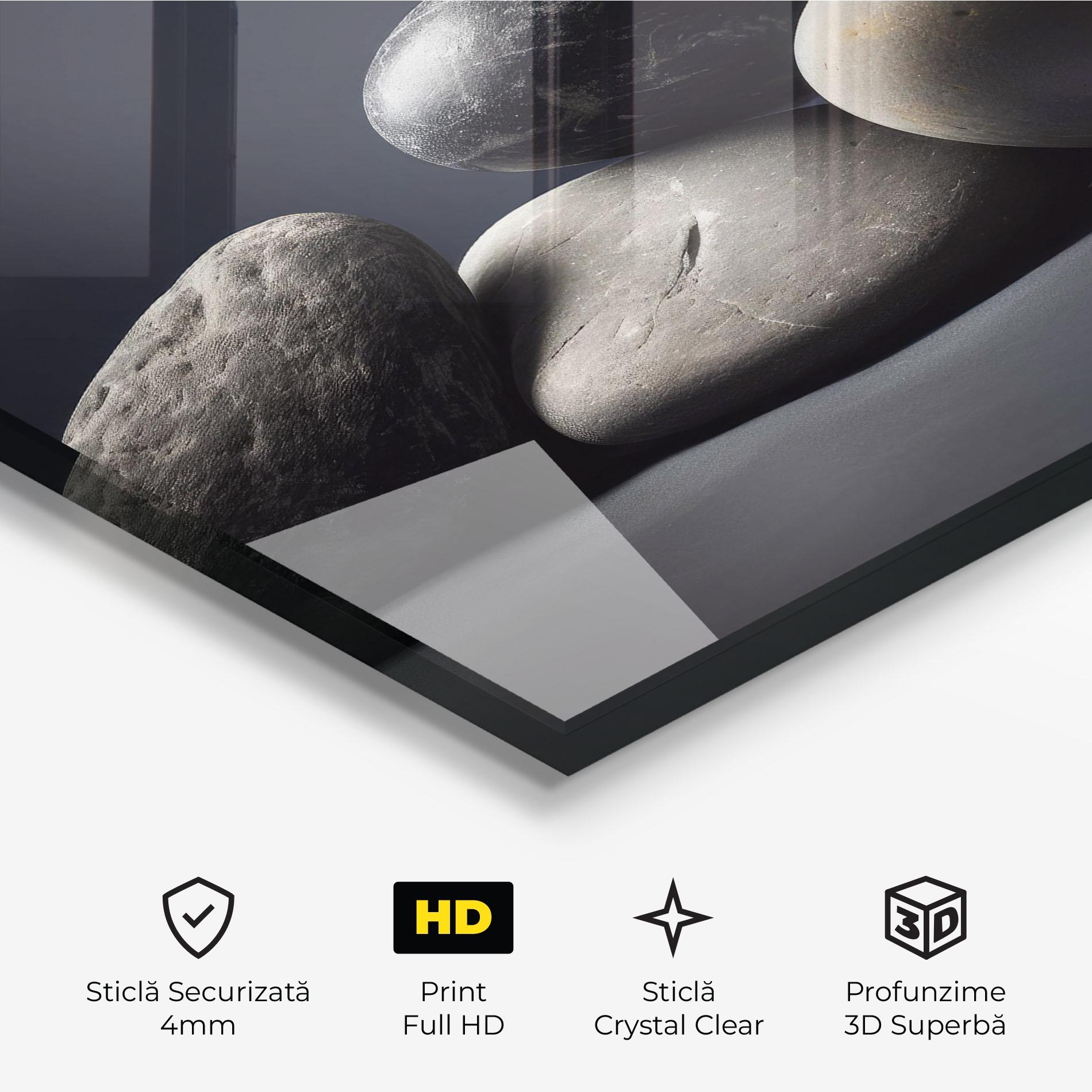 Tablou Sticla Grey Stone mockup 3