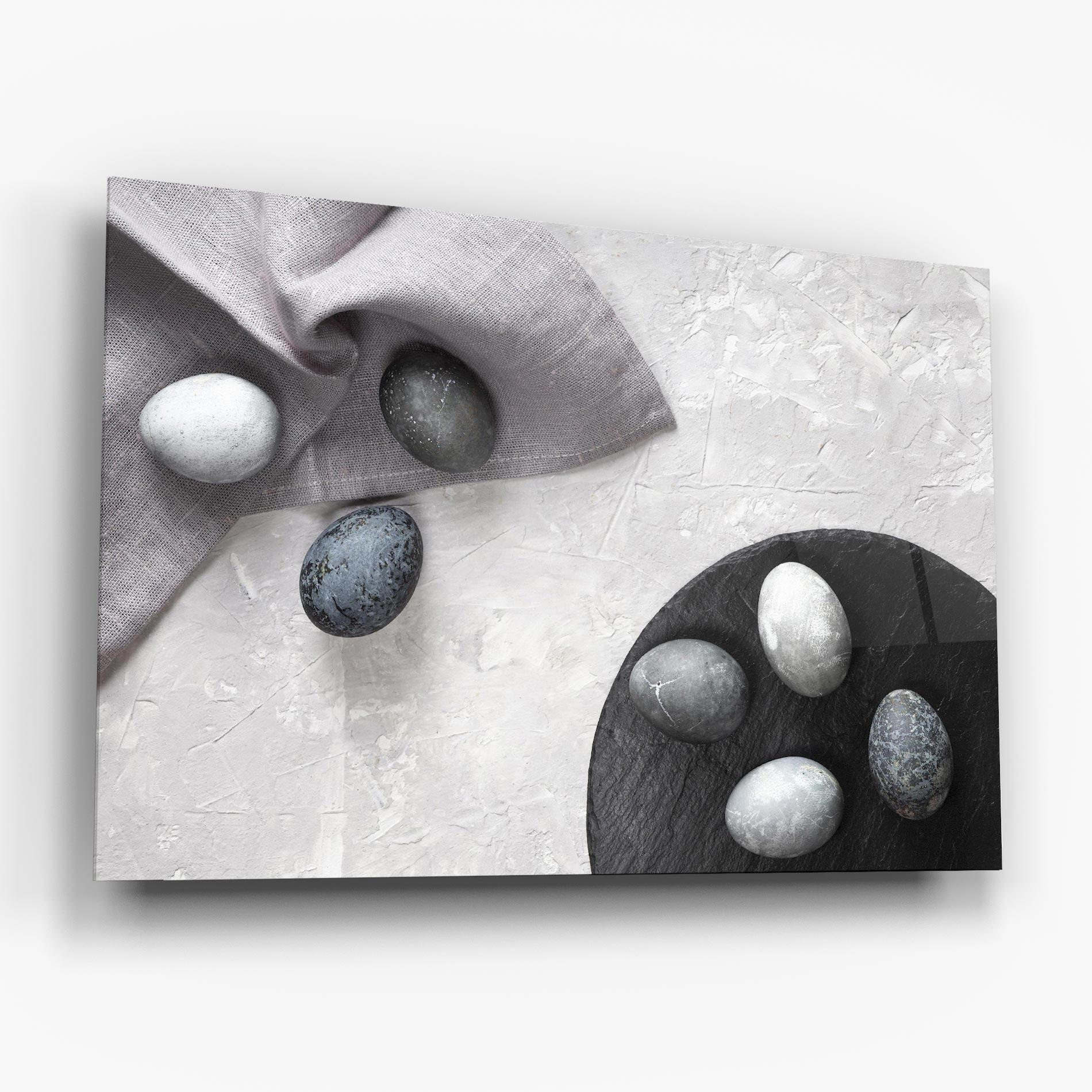 Tablou Sticla Eggs Stone mockup 6