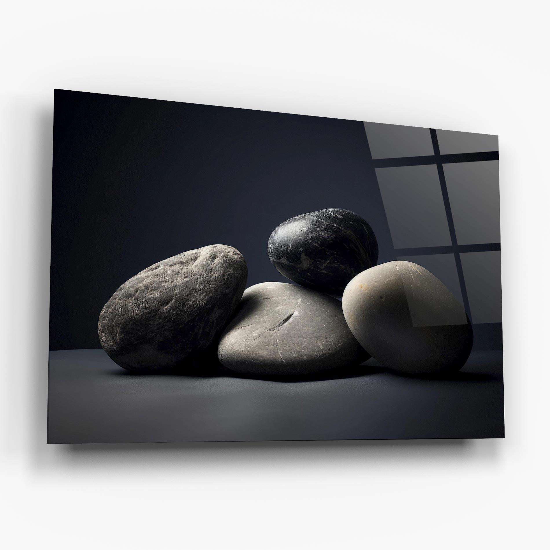 Tablou Sticla Grey Stone mockup 6