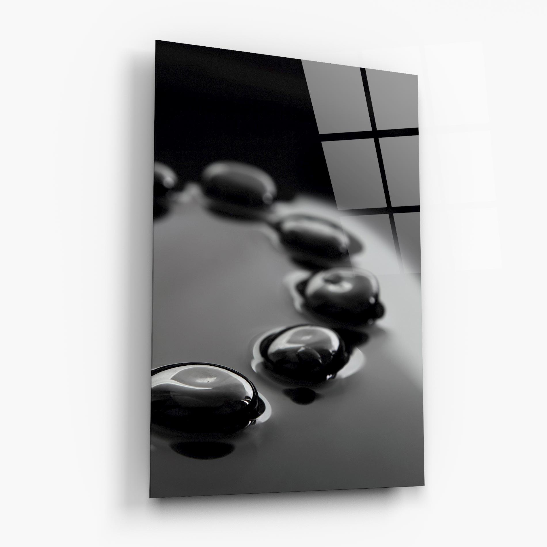 Tablou Sticla Black Small Stones mockup 6