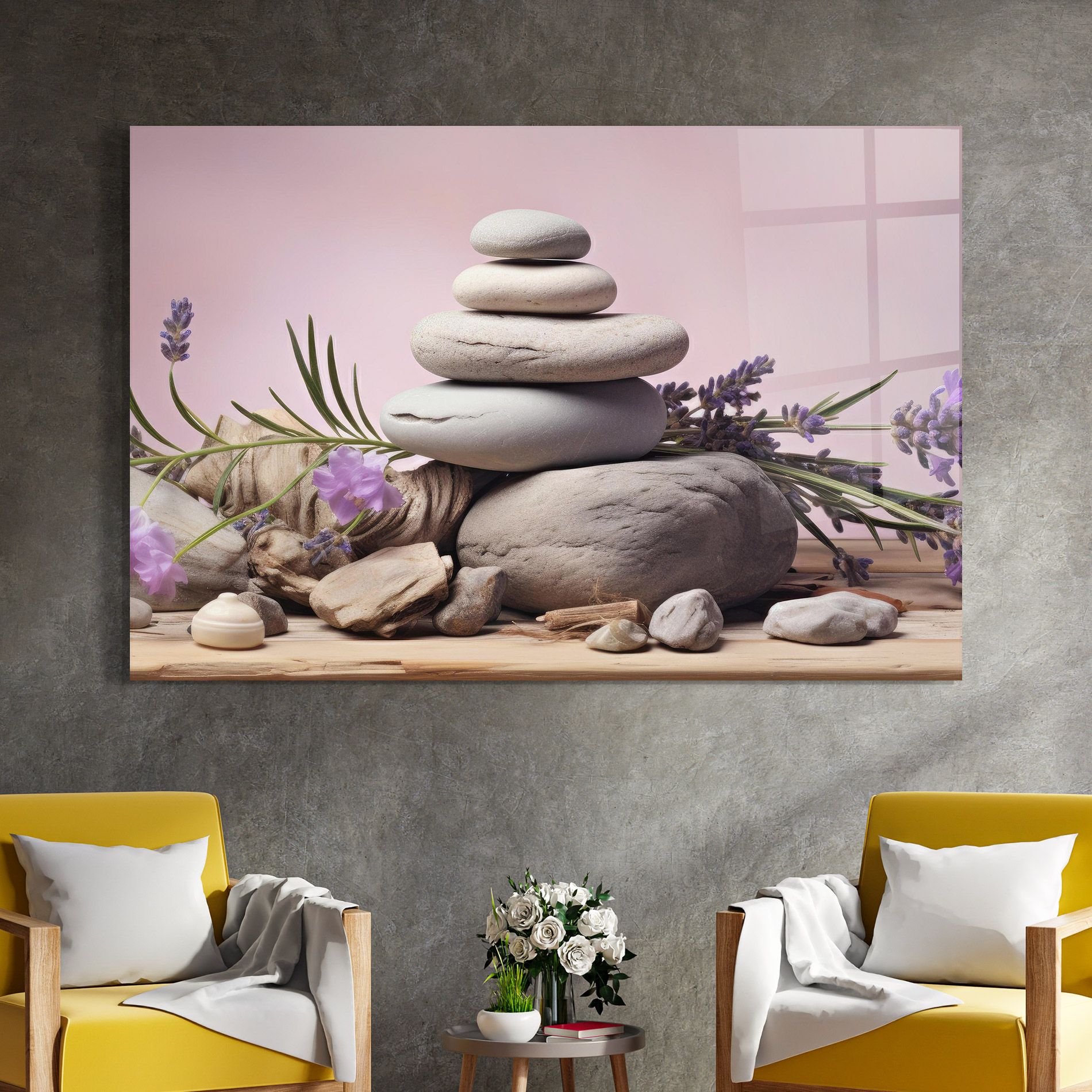 Purple Flower Stones mockup 4