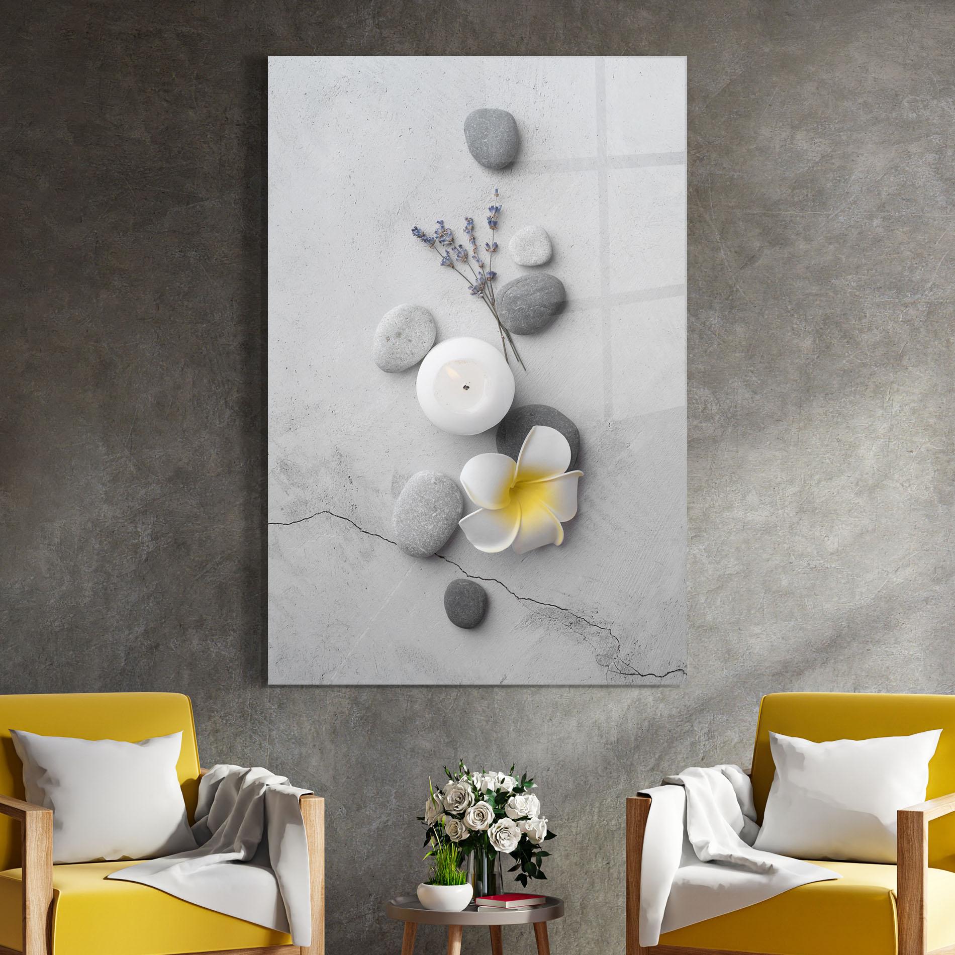 Tablou Sticla Feng Shui Stones mockup 4