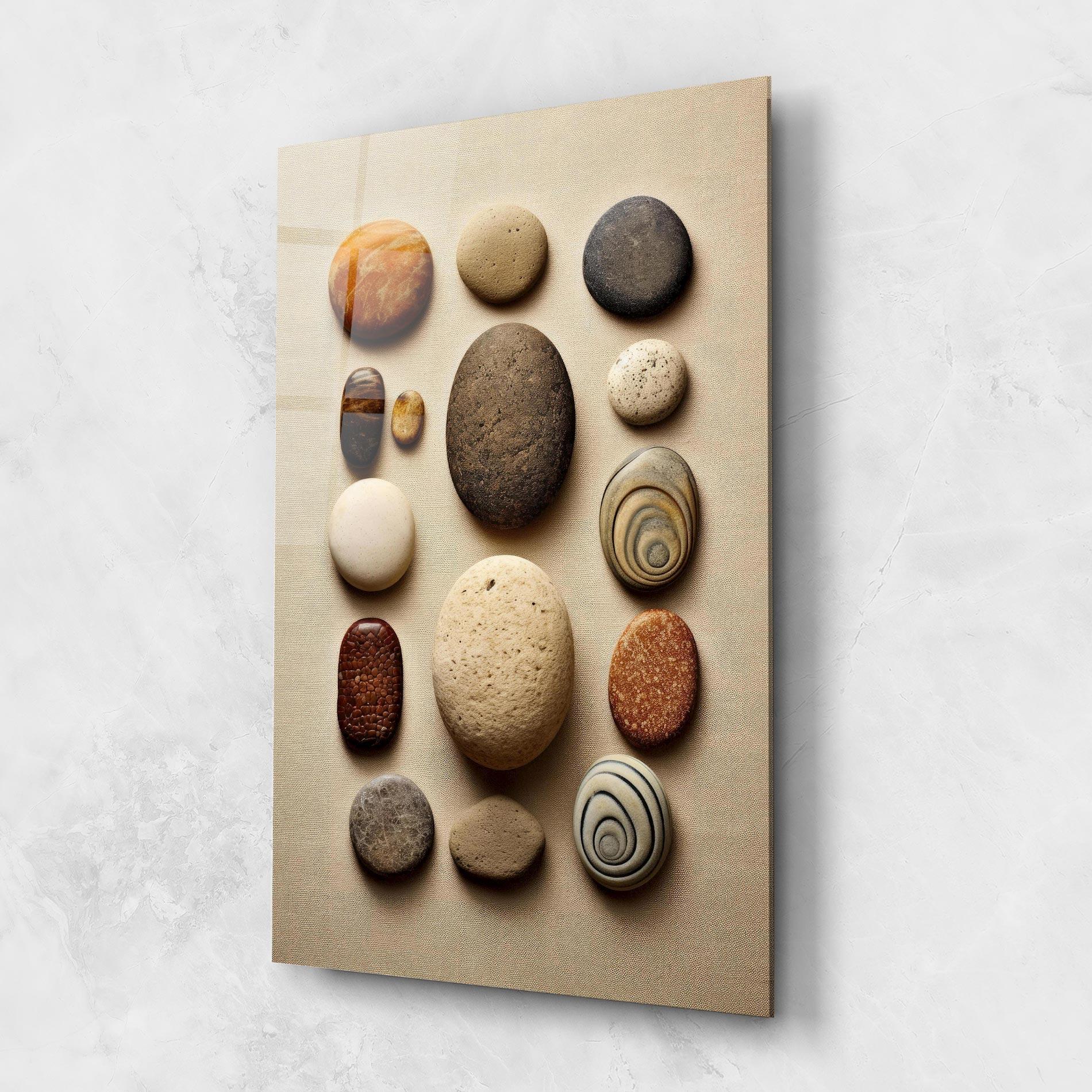 Tablou Sticla Massage Stones Sand mockup 1