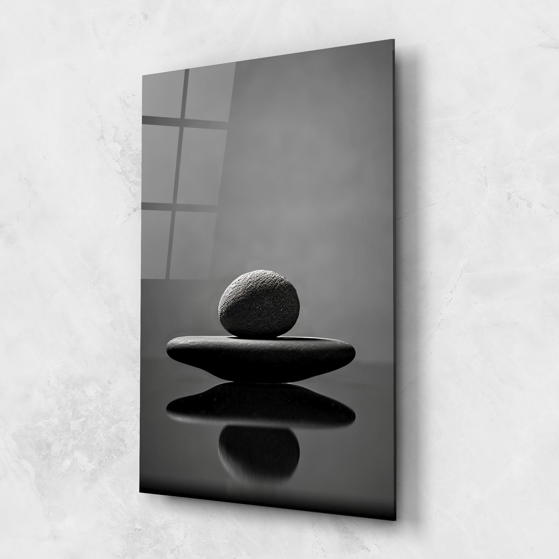 Tablou Sticla Minimalistic Zen Stone mockup 1